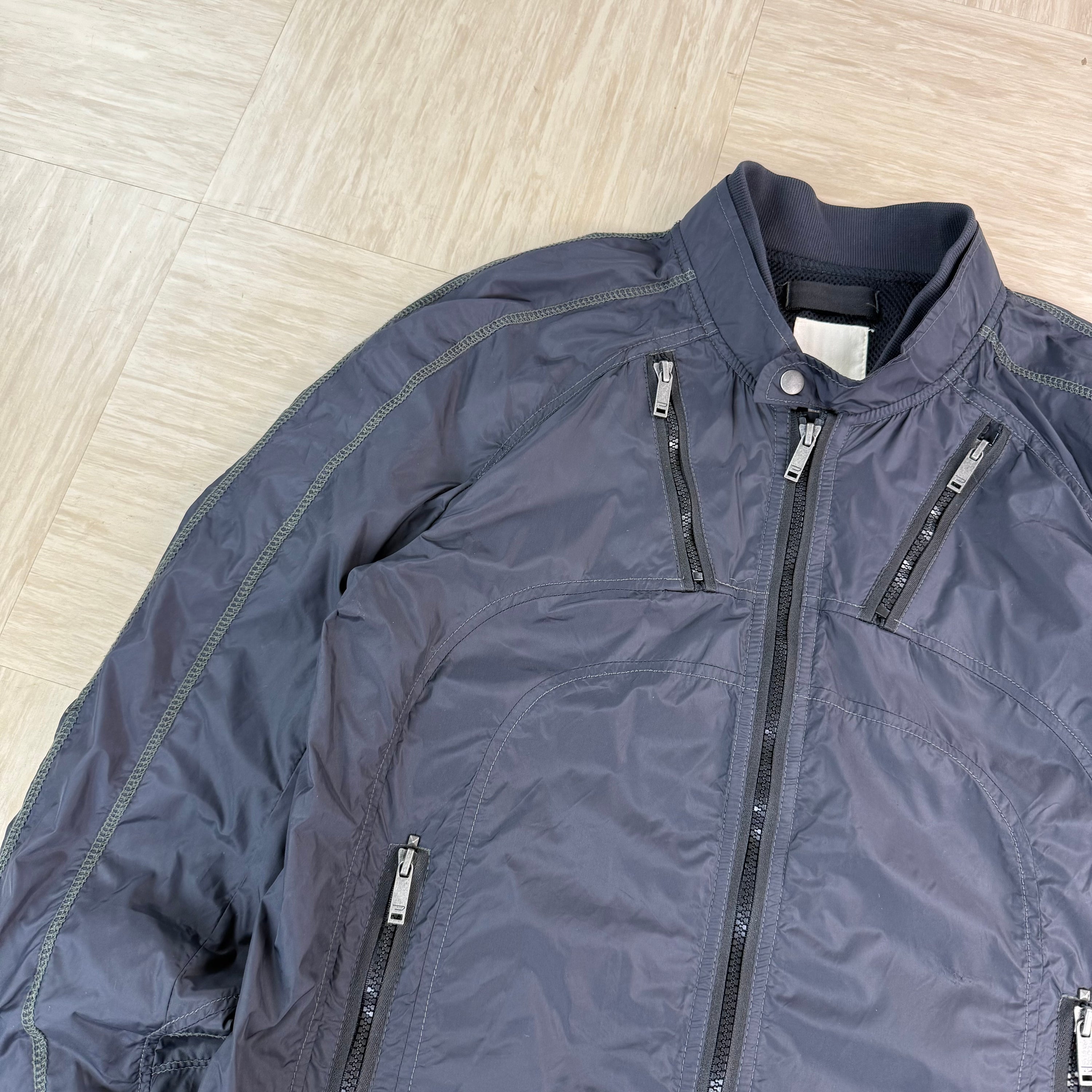 Diesel 2000's technical nylon multi-pocket biker jacket (M)