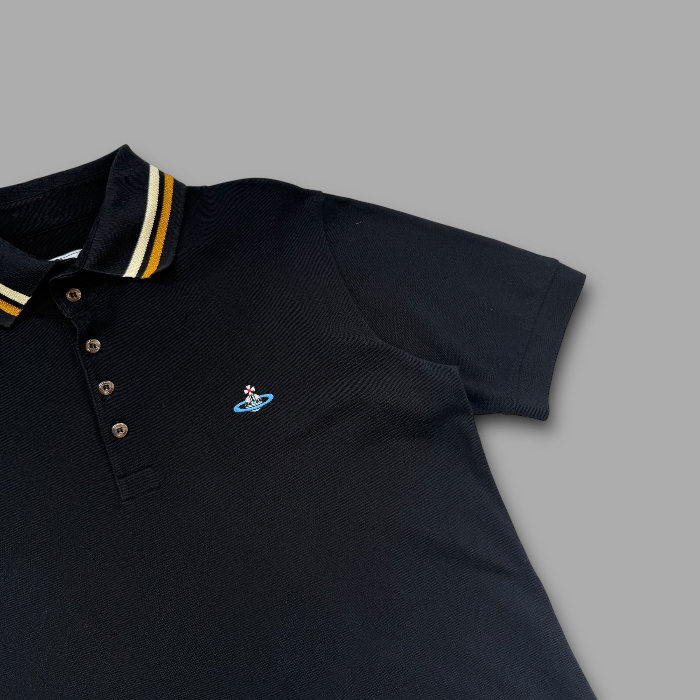 Vivienne Westwood 2000's embroidered graphic polo shirt (L)