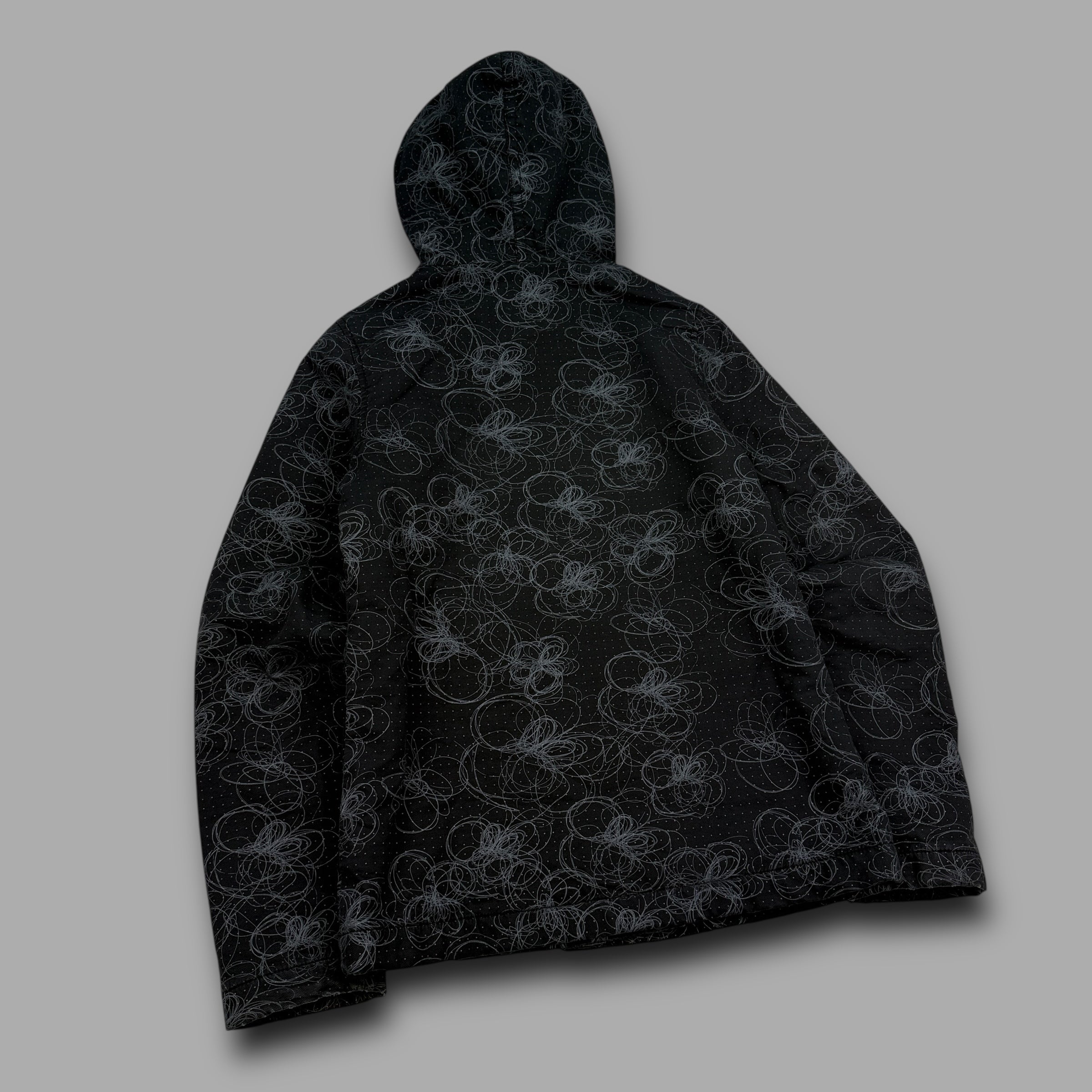 Ripcurl 2000's technical fleece lined, graphic pop button jacket (XS) wms