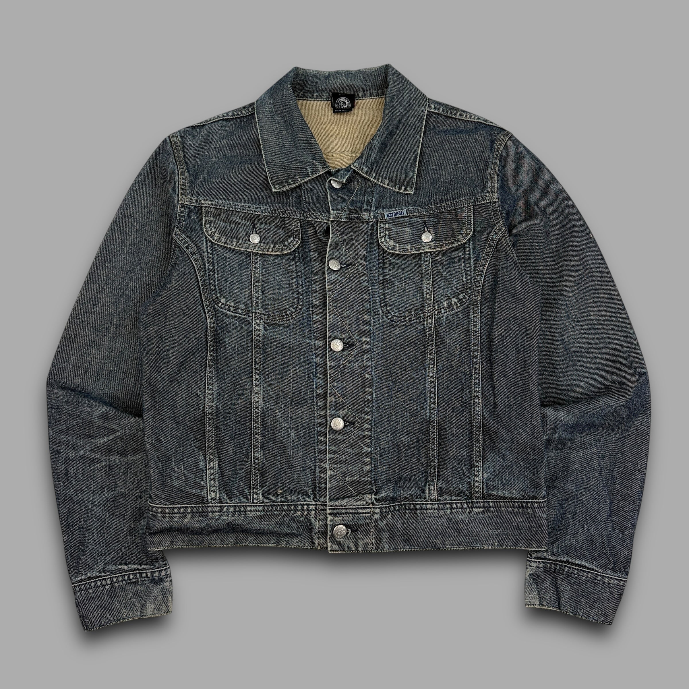 Diesel 2000's button up cropped denim jacket (M)