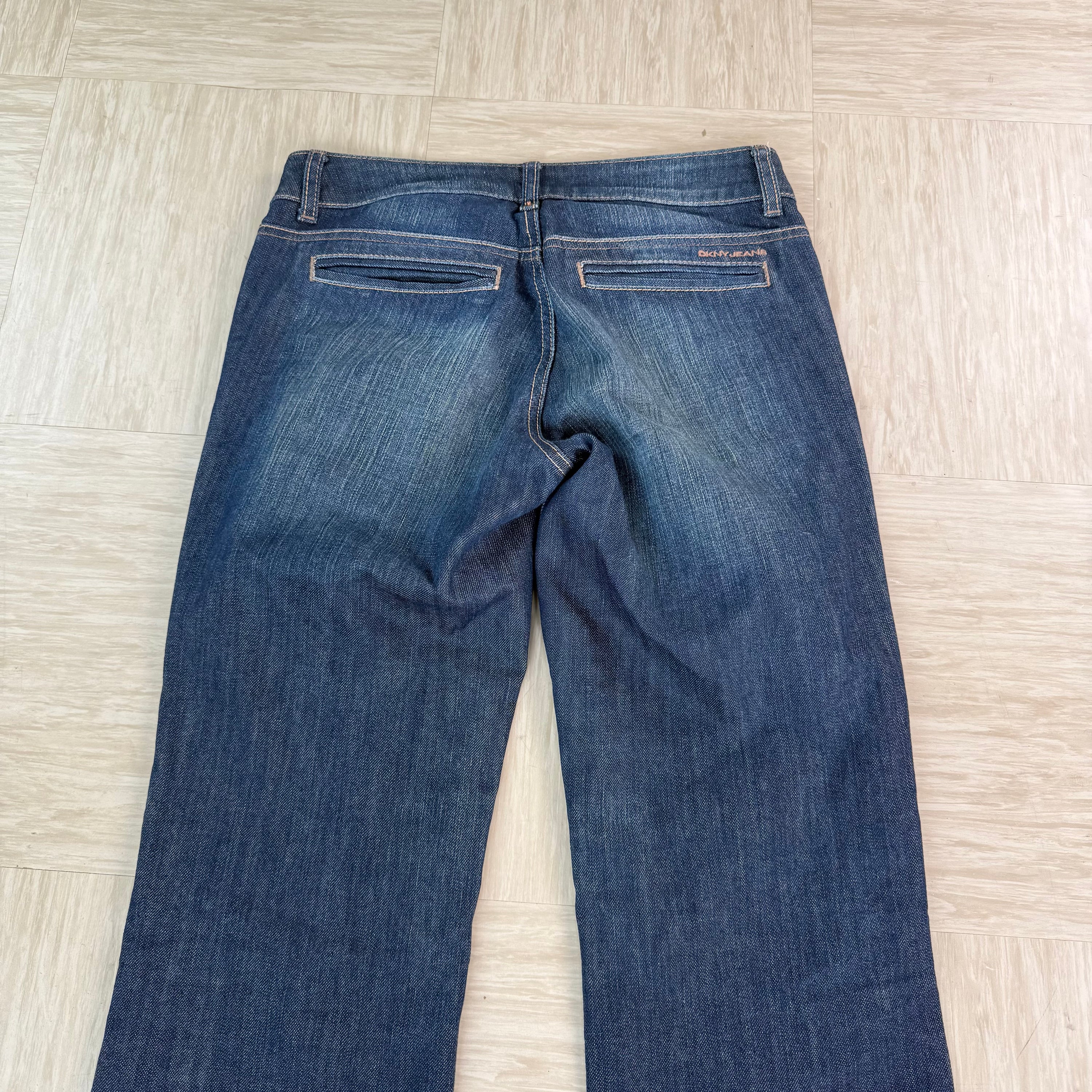 DKNY 2000's dark denim relaxed bootcut jeans (S)