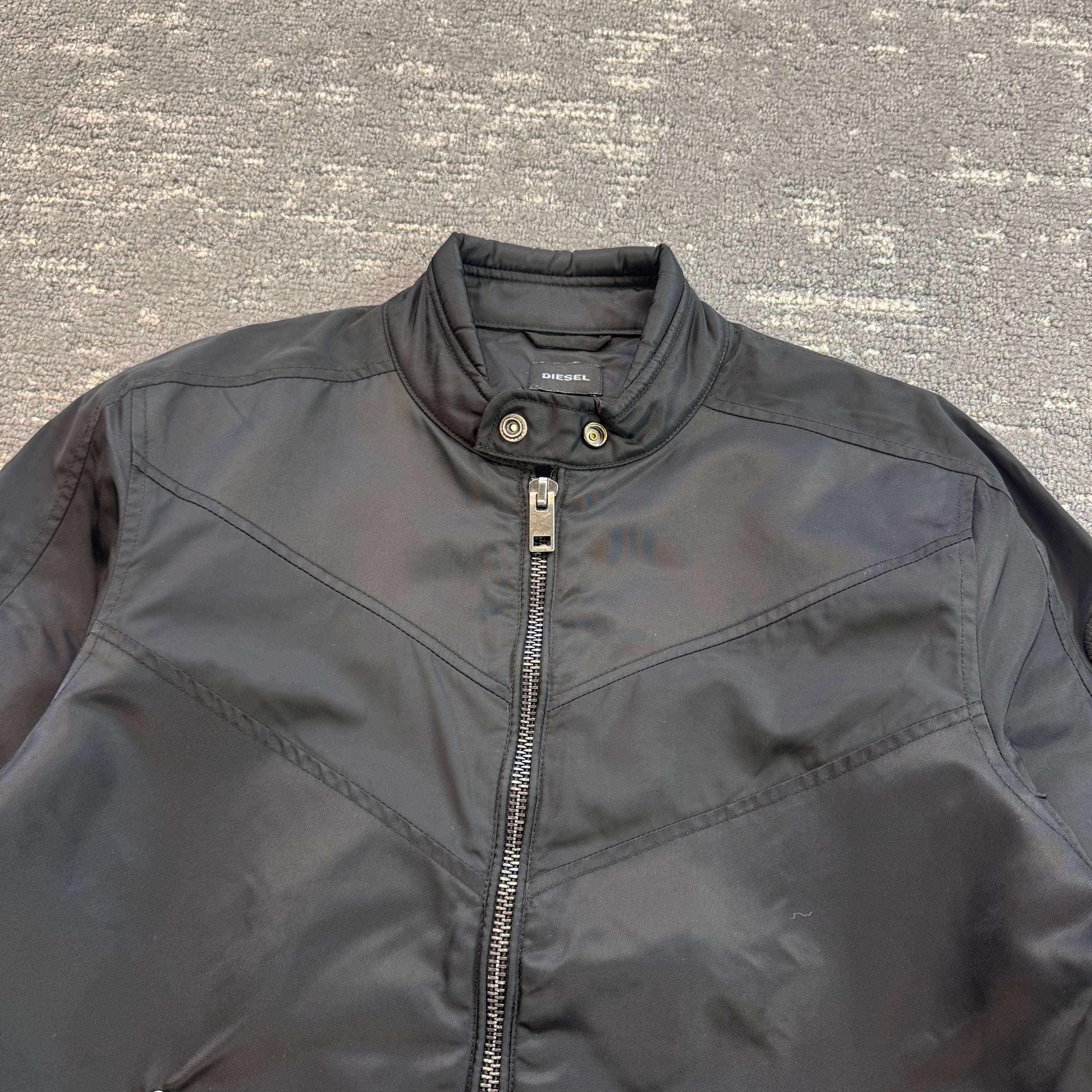 Diesel 2000's technical nylon fitted biker jacket (L)
