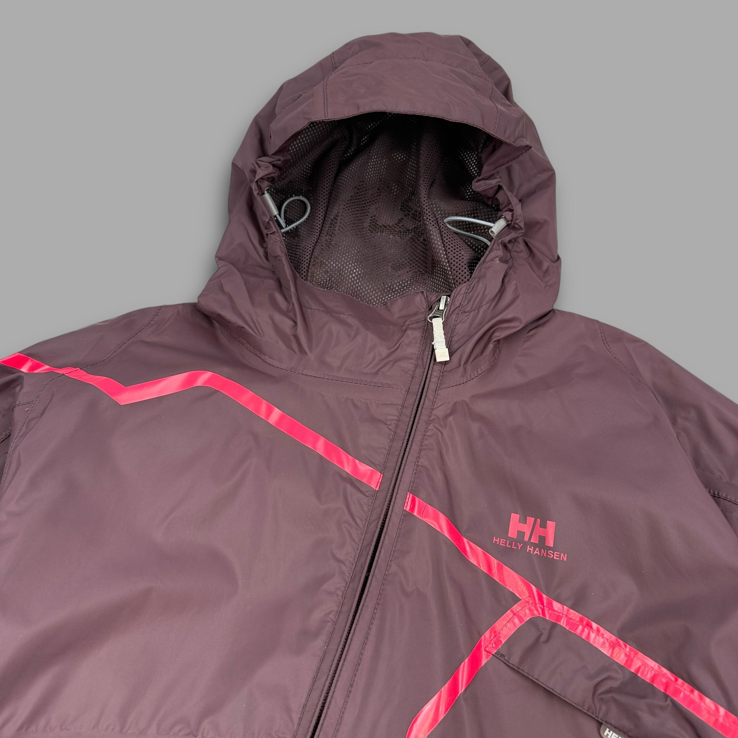 Helly Hansen 2000's technical hooded rain jacket with asymmetrical zip (M) wms