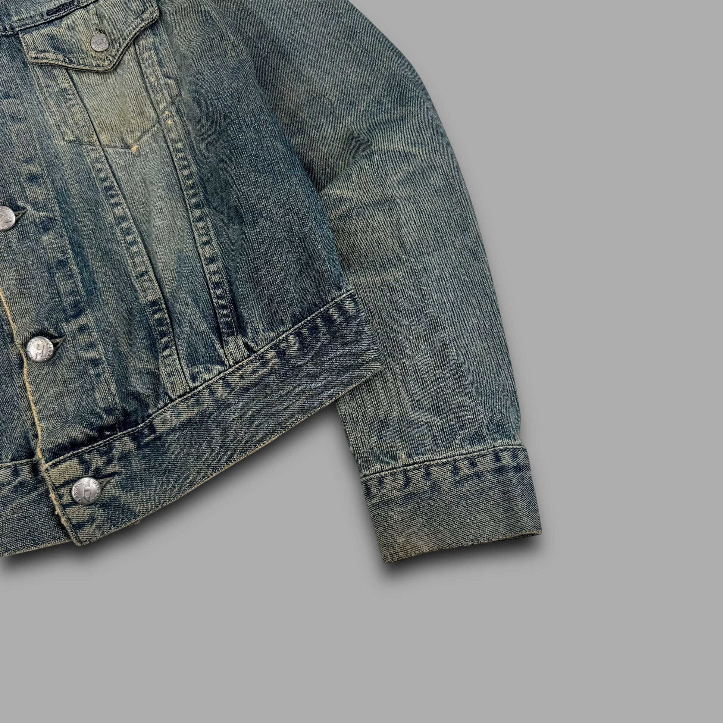 Diesel 2000's button up cropped faded denim jacket (S) wms