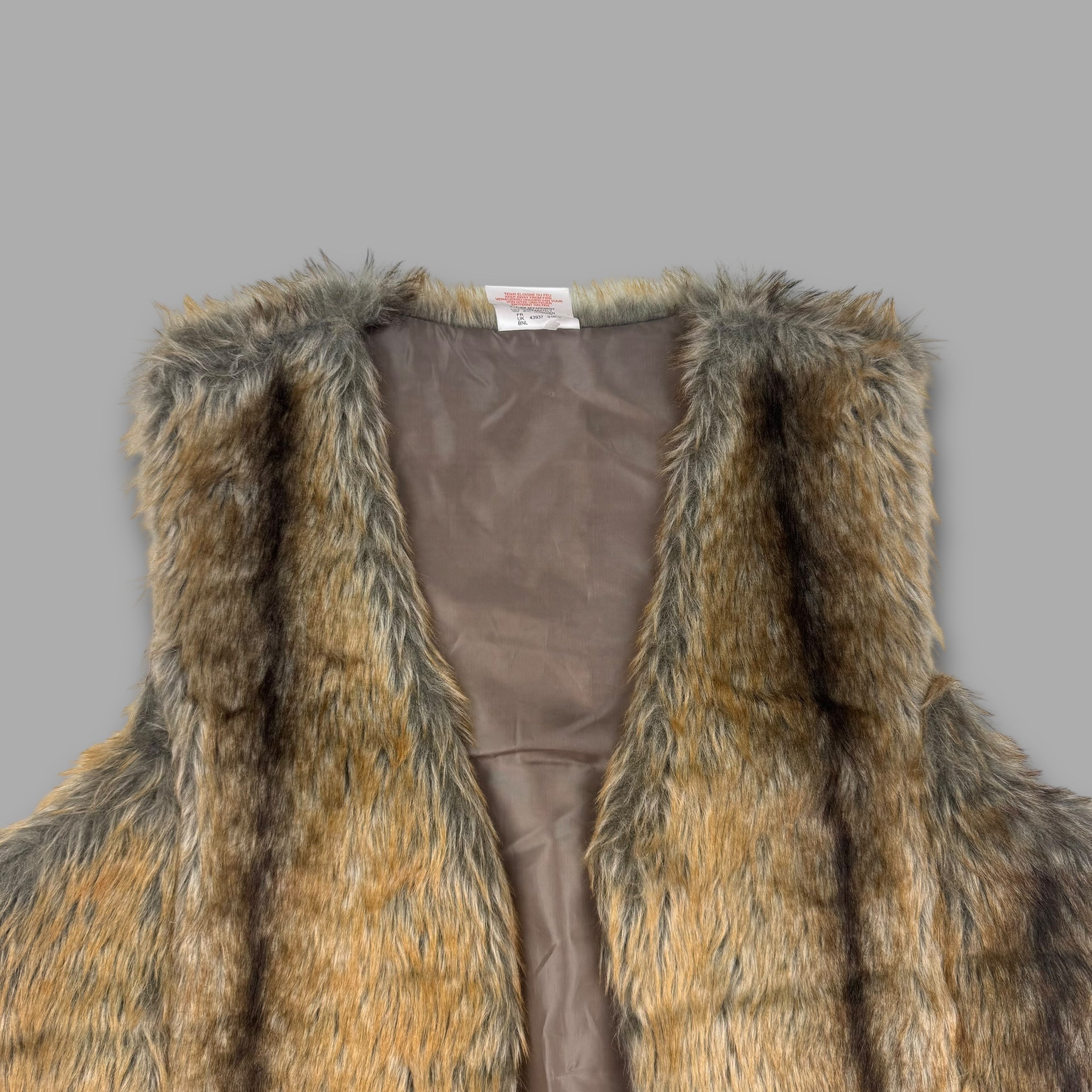 Faux fur 2000's pullover gilet (L) wms