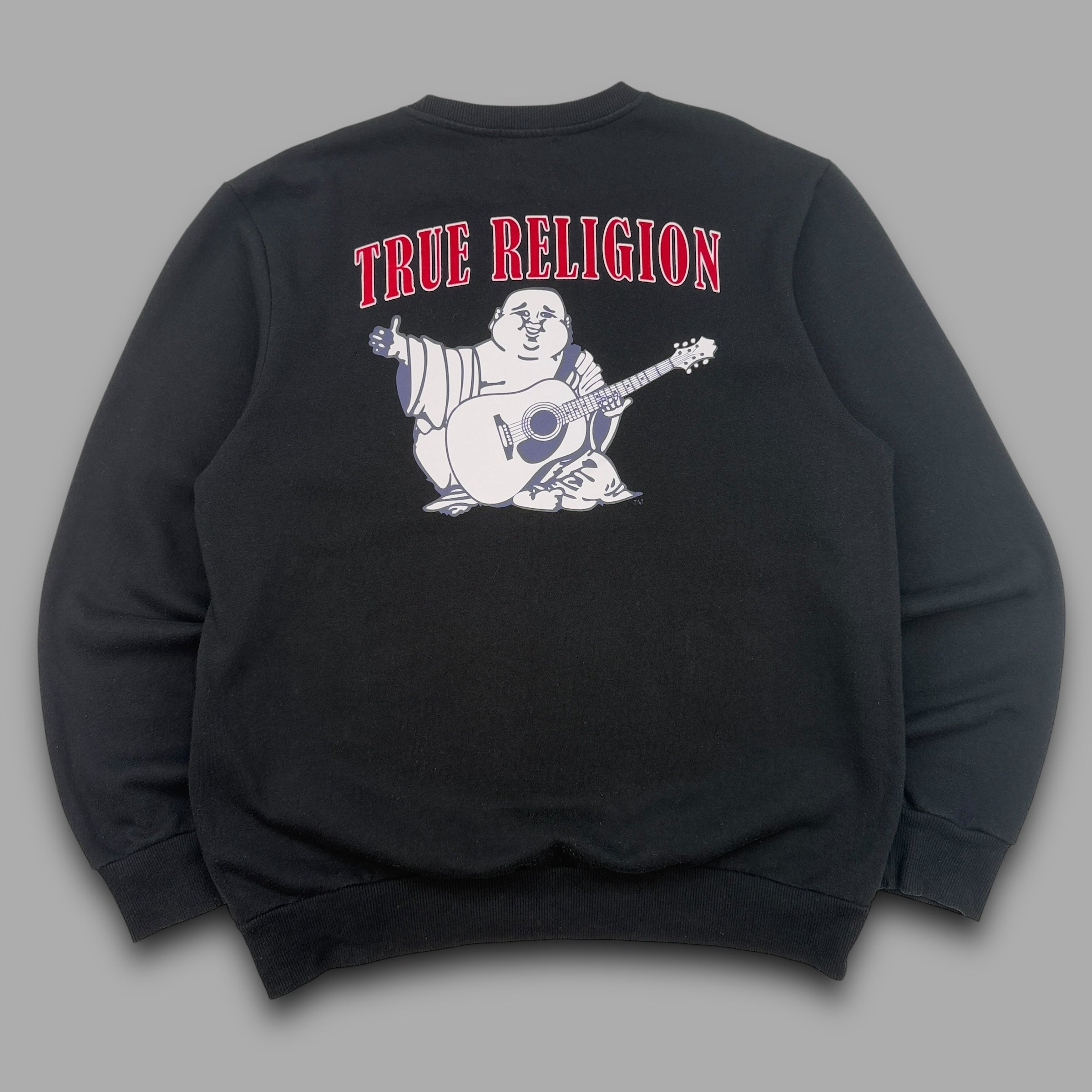 True religion 2000's spellout graphic pullover sweatshirt (XL)
