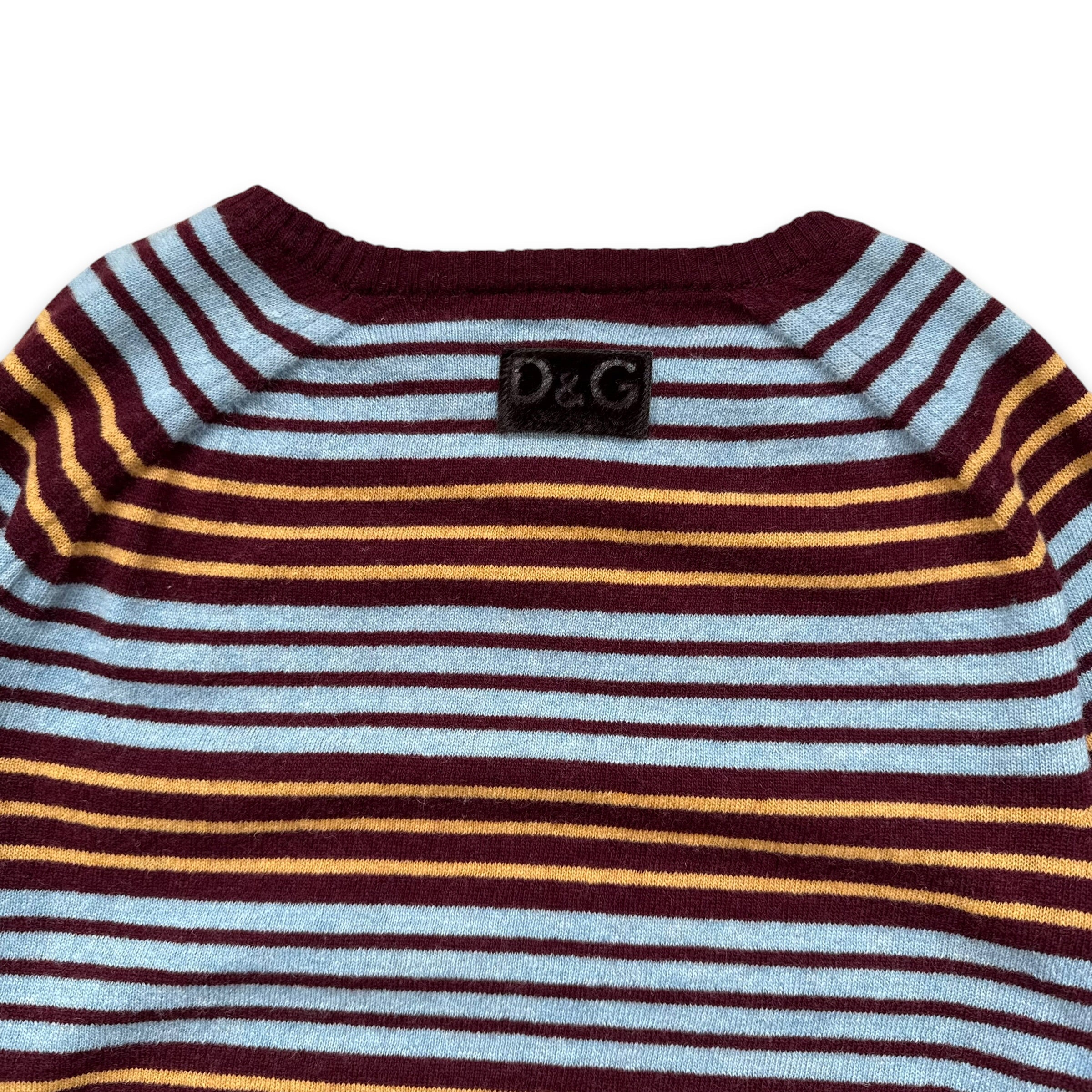 Dolce and gabbana 2000's horizontal stripe wool knit pullover jumper (S)