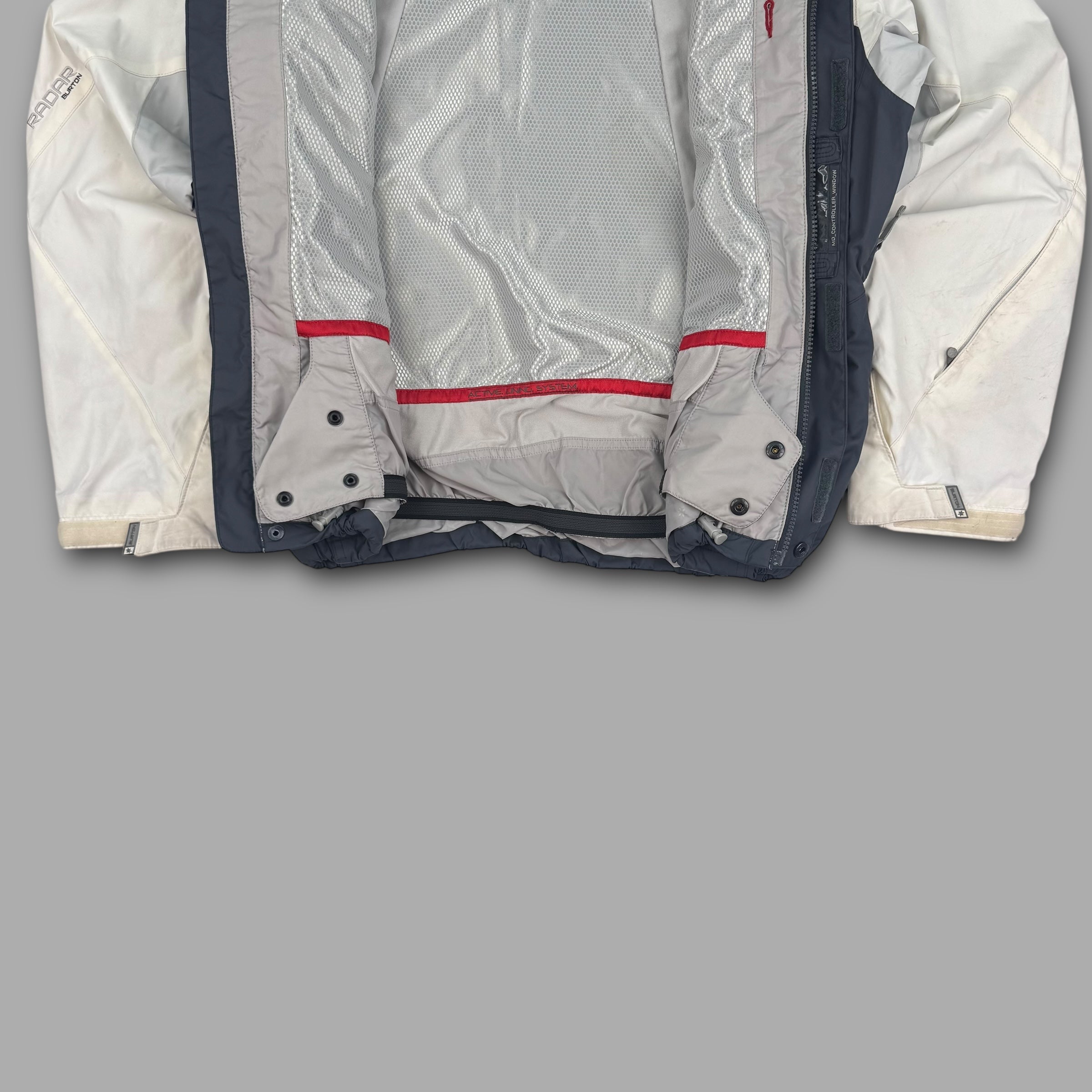 Burton radar 2000's technical panelled softshell multi pocket ski jacket (M)