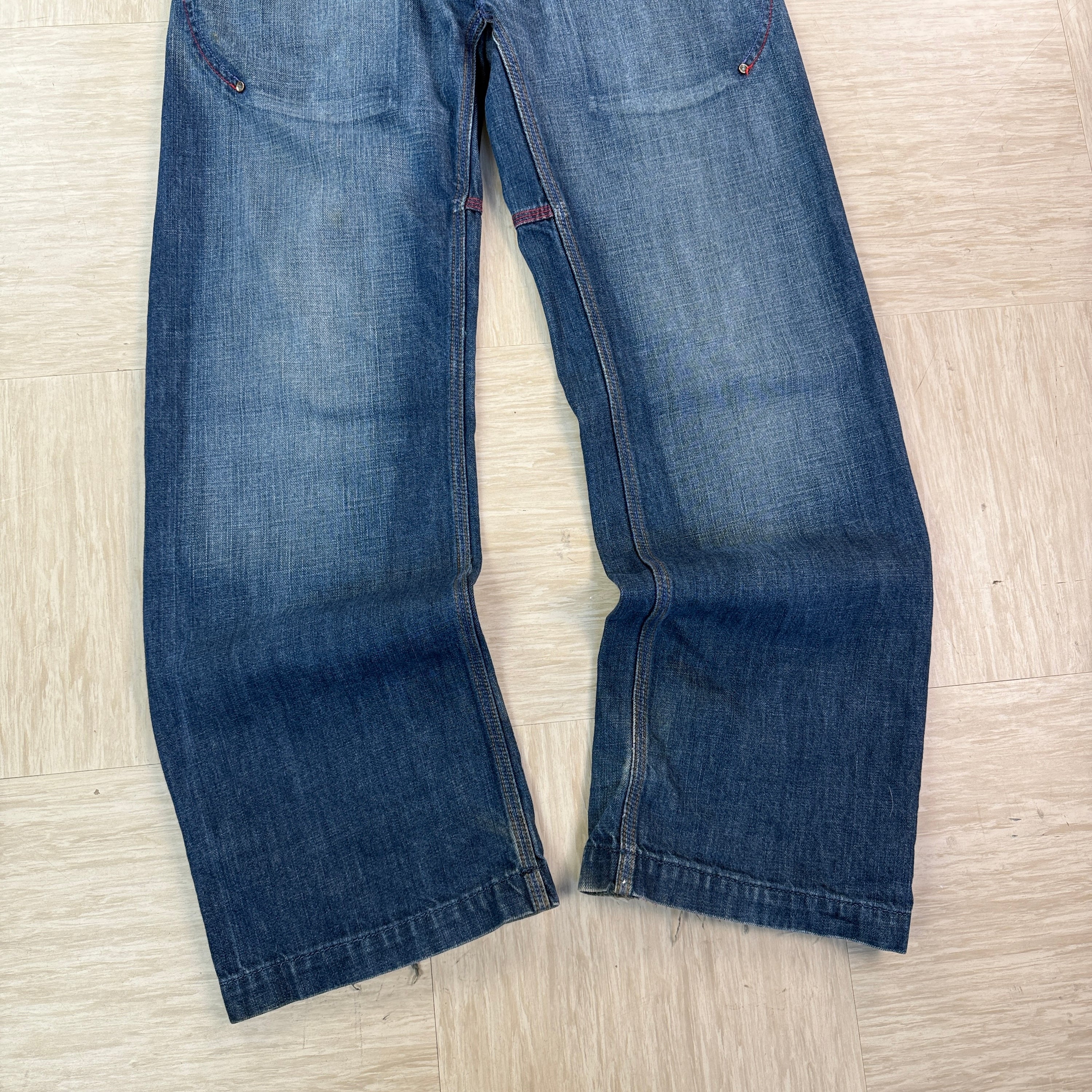Diesel 2004 relaxed bootcut embroidered denim jeans (S)