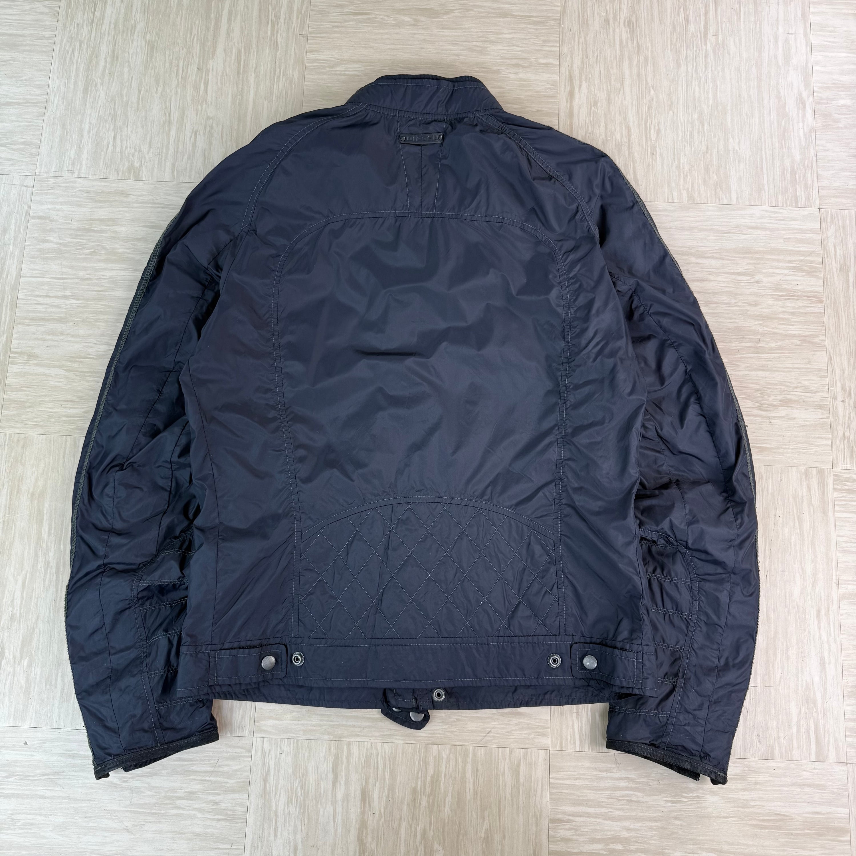Diesel 2000's technical nylon multi-pocket biker jacket (M)