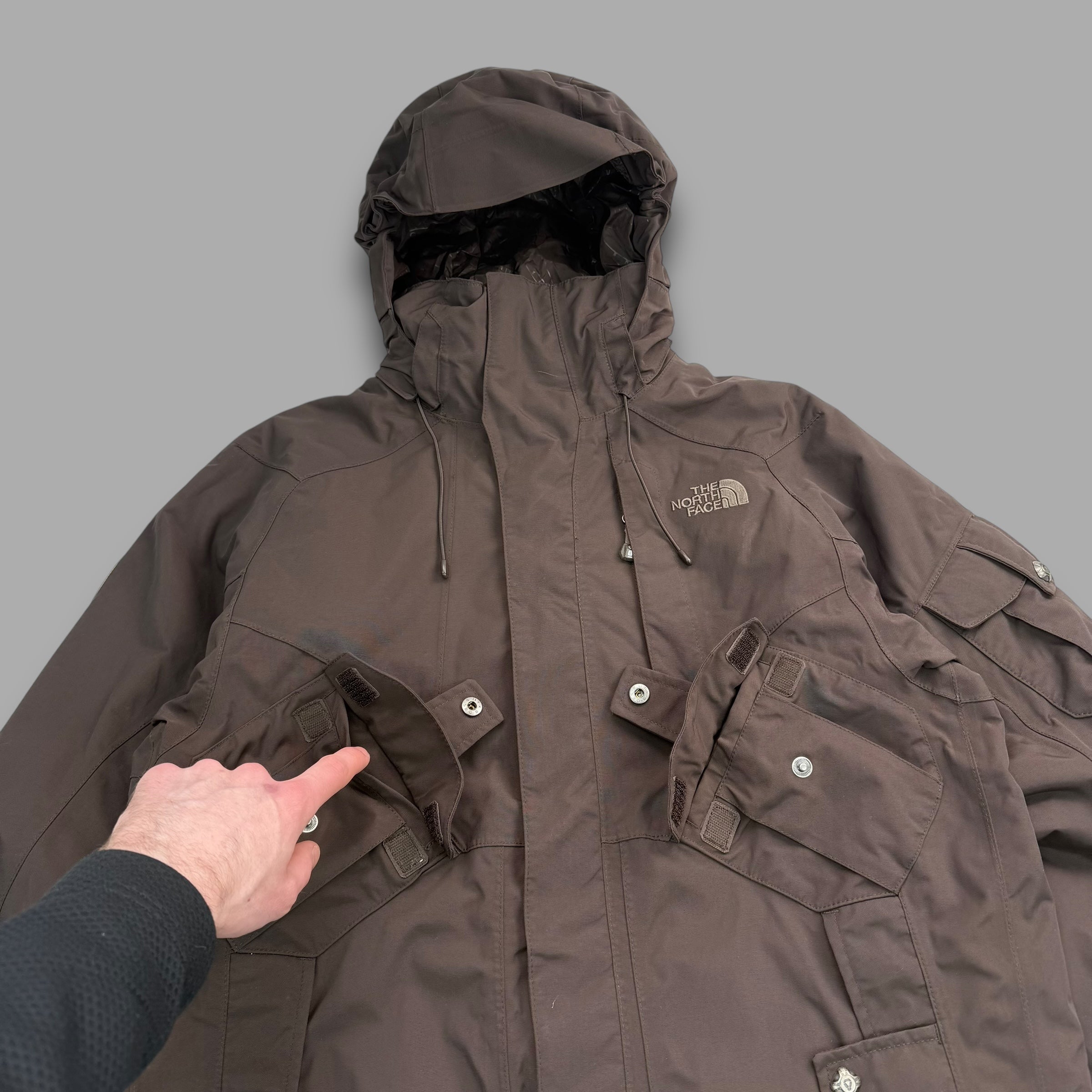 The north face cryptic 2008 technical multi-pocket balaclava ski jacket (S-L)