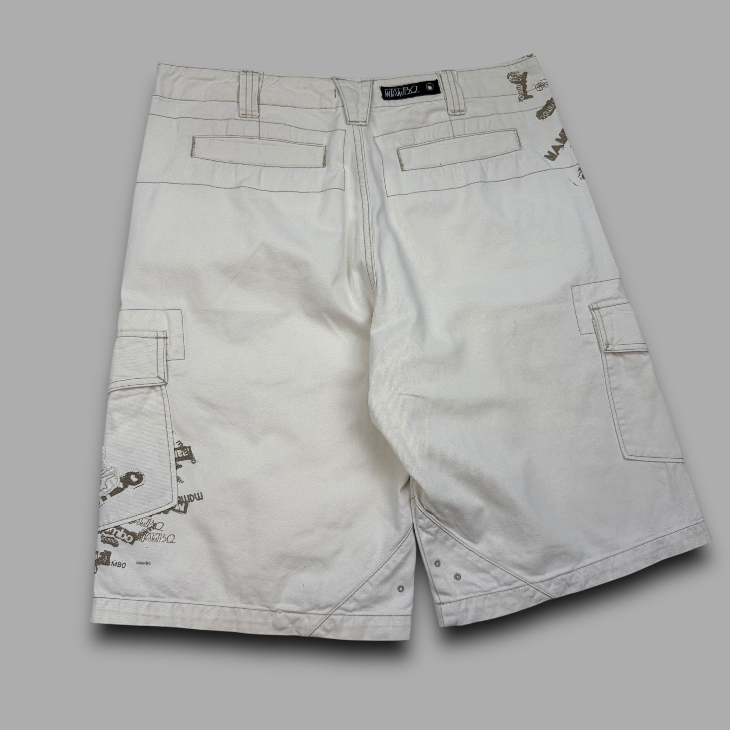 Mambo 2000's panelled baggy jean shorts (M)