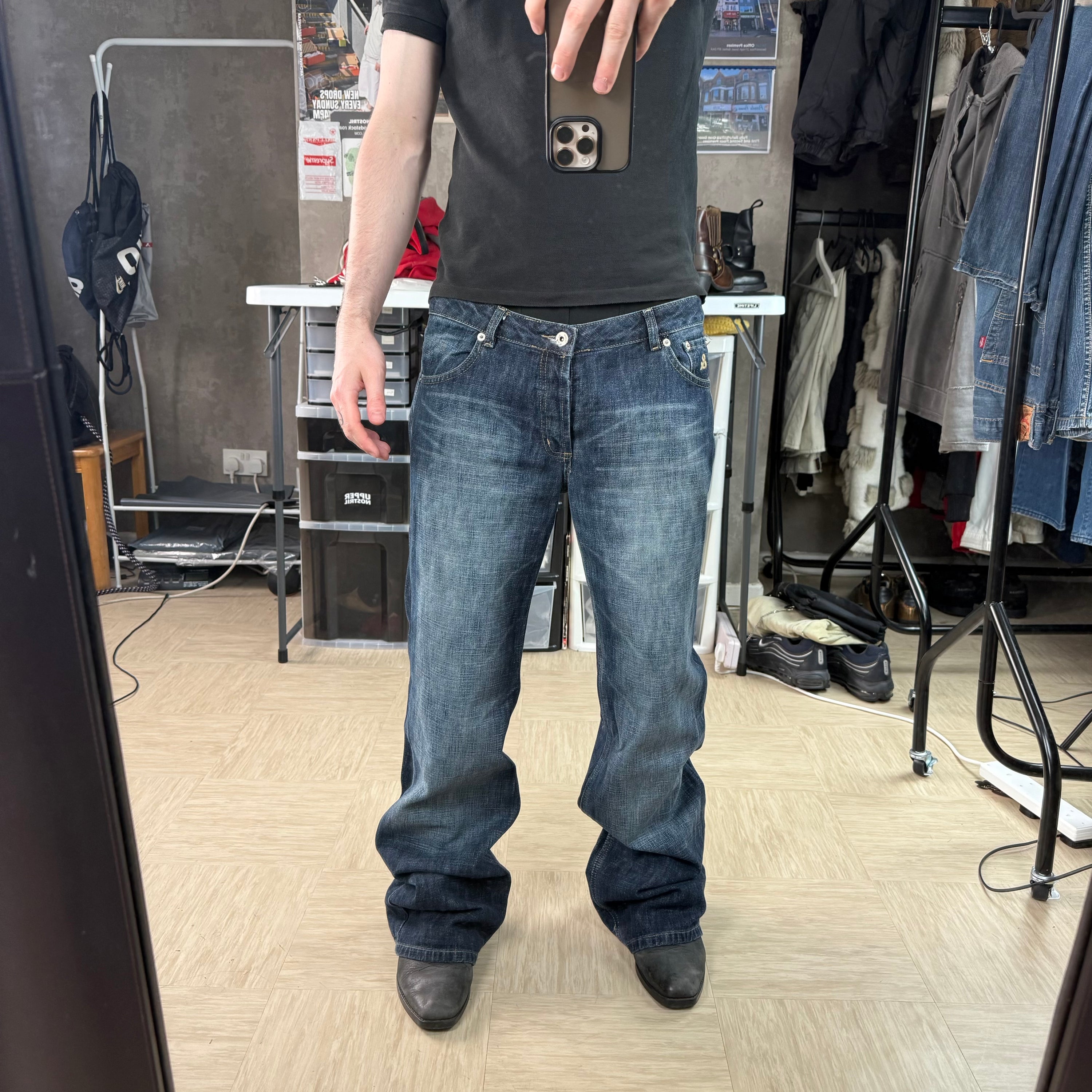 Dolce and gabbana 2000's relaxed denim bootcut jeans (M-L)
