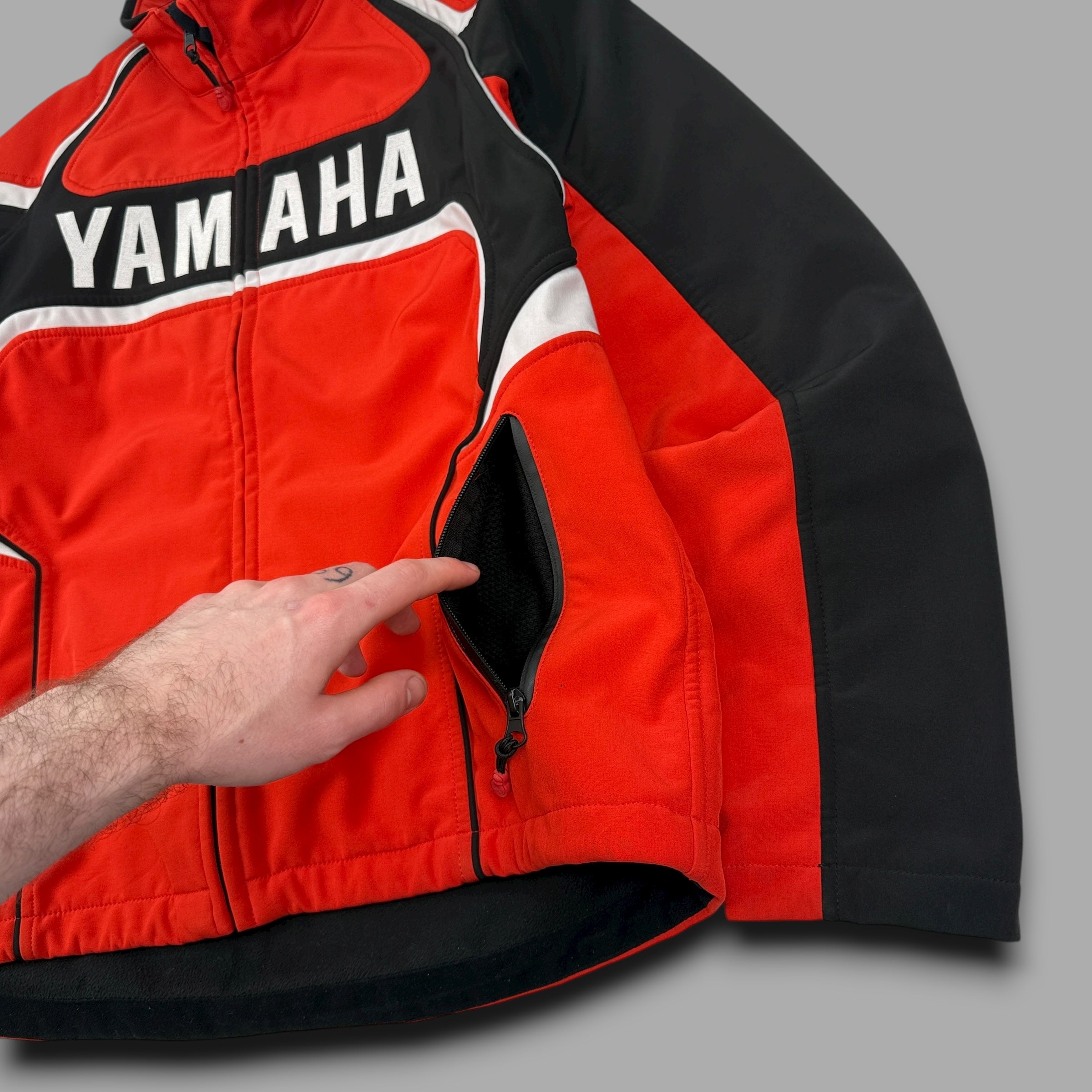 Yamaha 2000's technical softshell embroidered spellout jacket (M)
