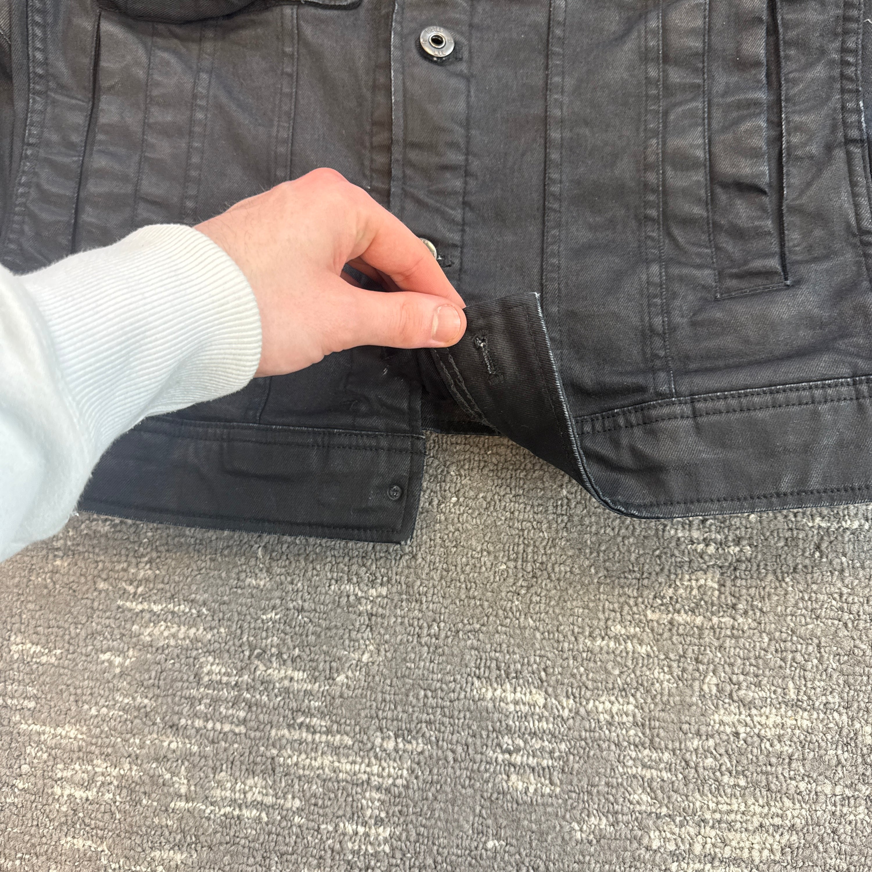 Gstar RAW multi-pocket zip up military wax jacket (S)