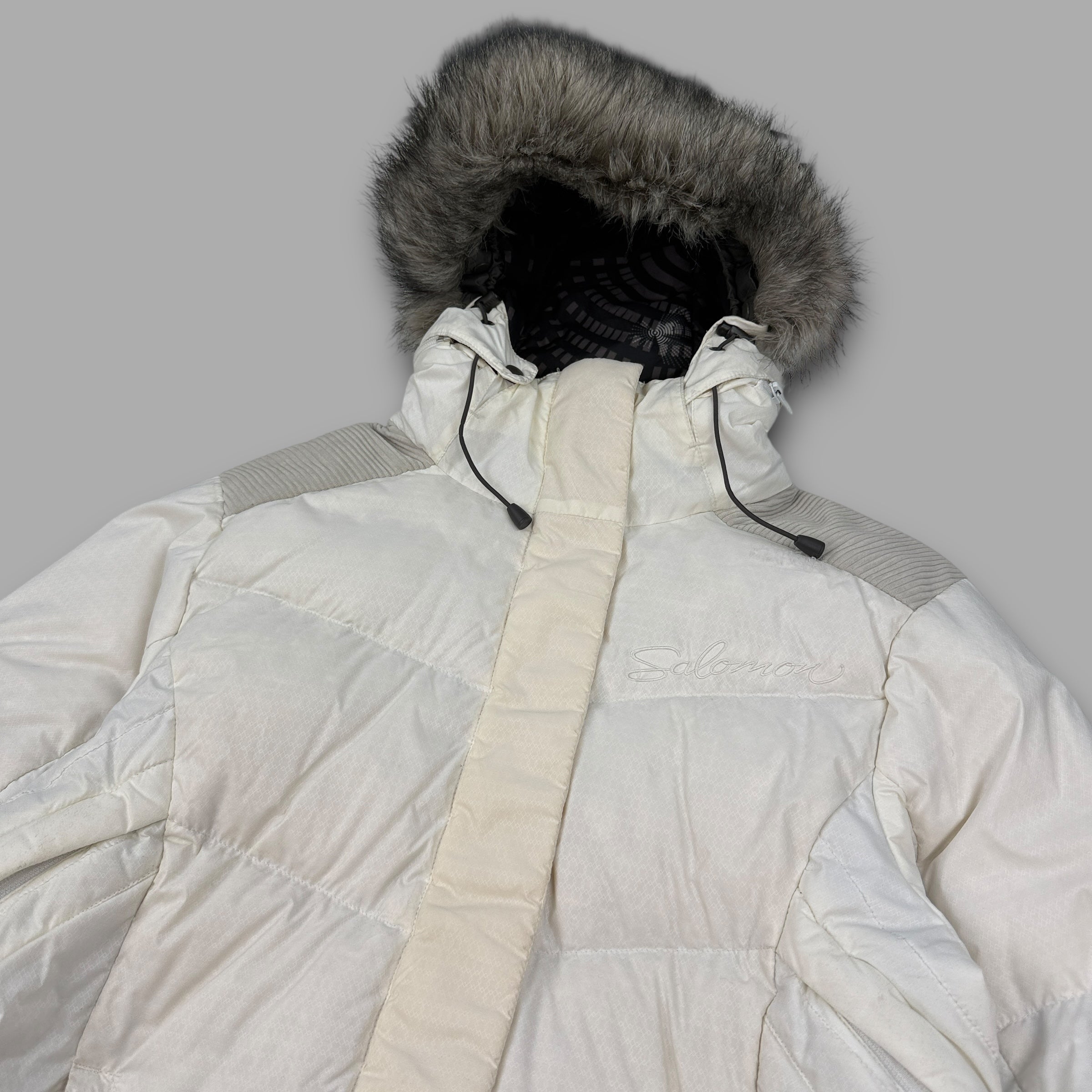 Salomon 2000's technical downfilled vented puffer ski jacket (L) wms
