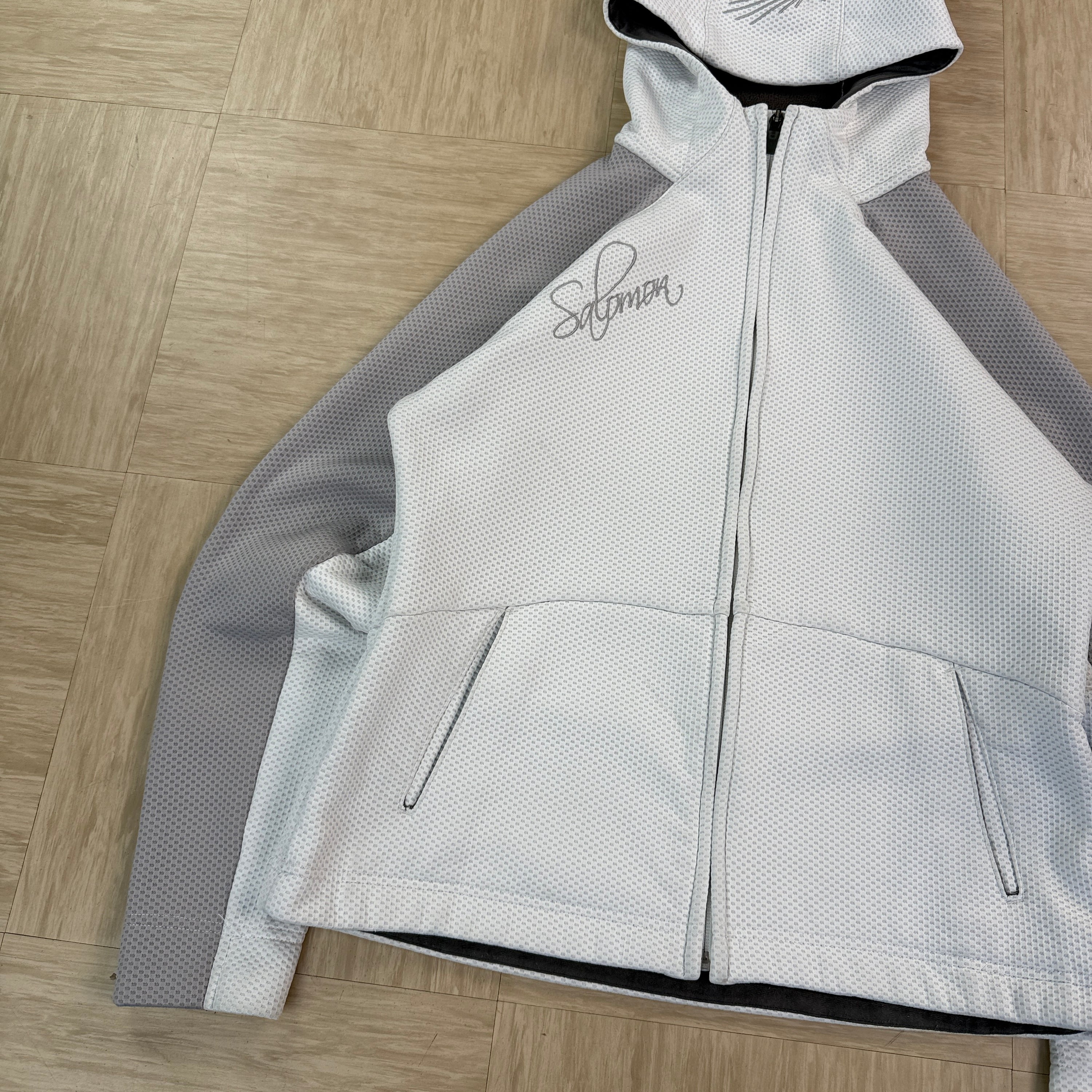 Salomon 2006 technical motomesh embroidered zip up hoodie (S)