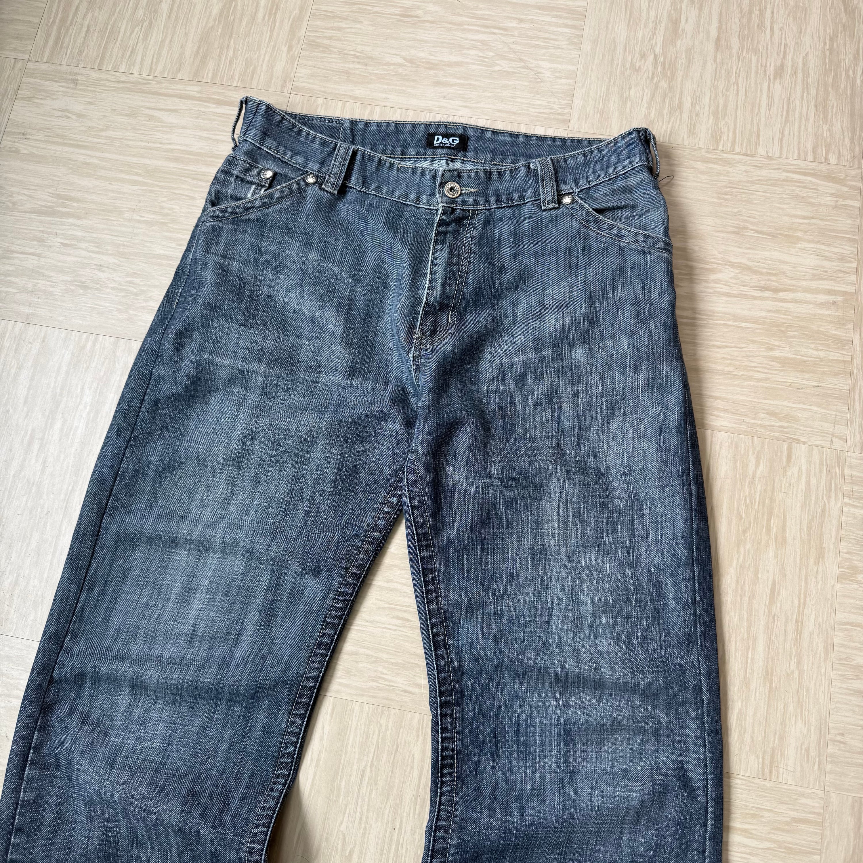 Dolce and gabbana 2000's grey denim bootcut jeans (S)
