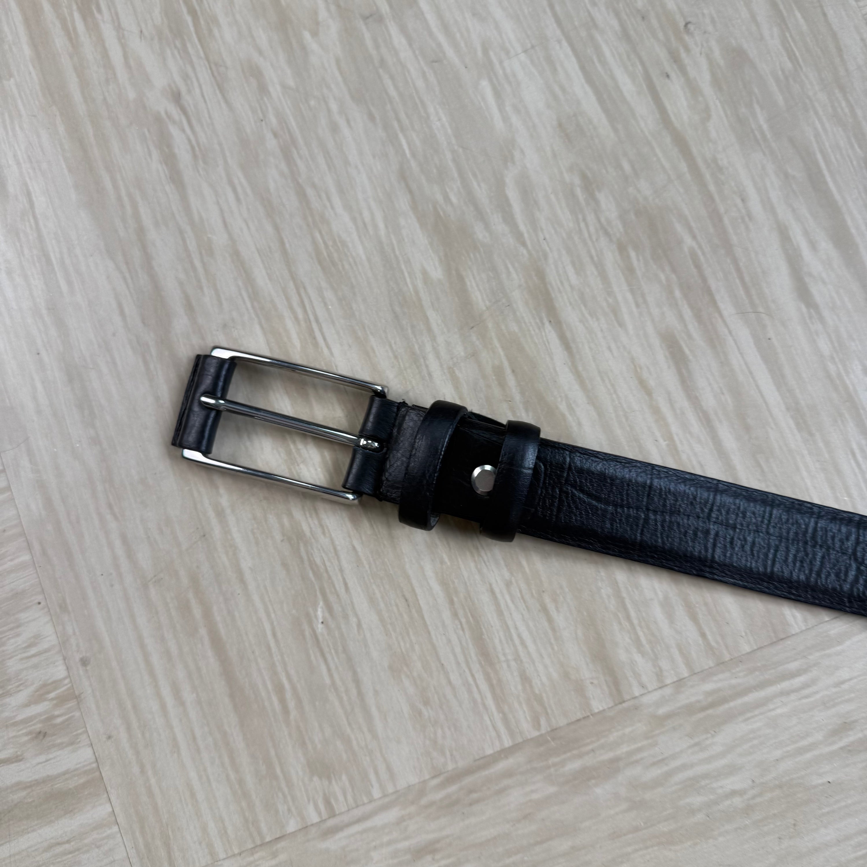 Reiss 2000's black leather belt (OS)