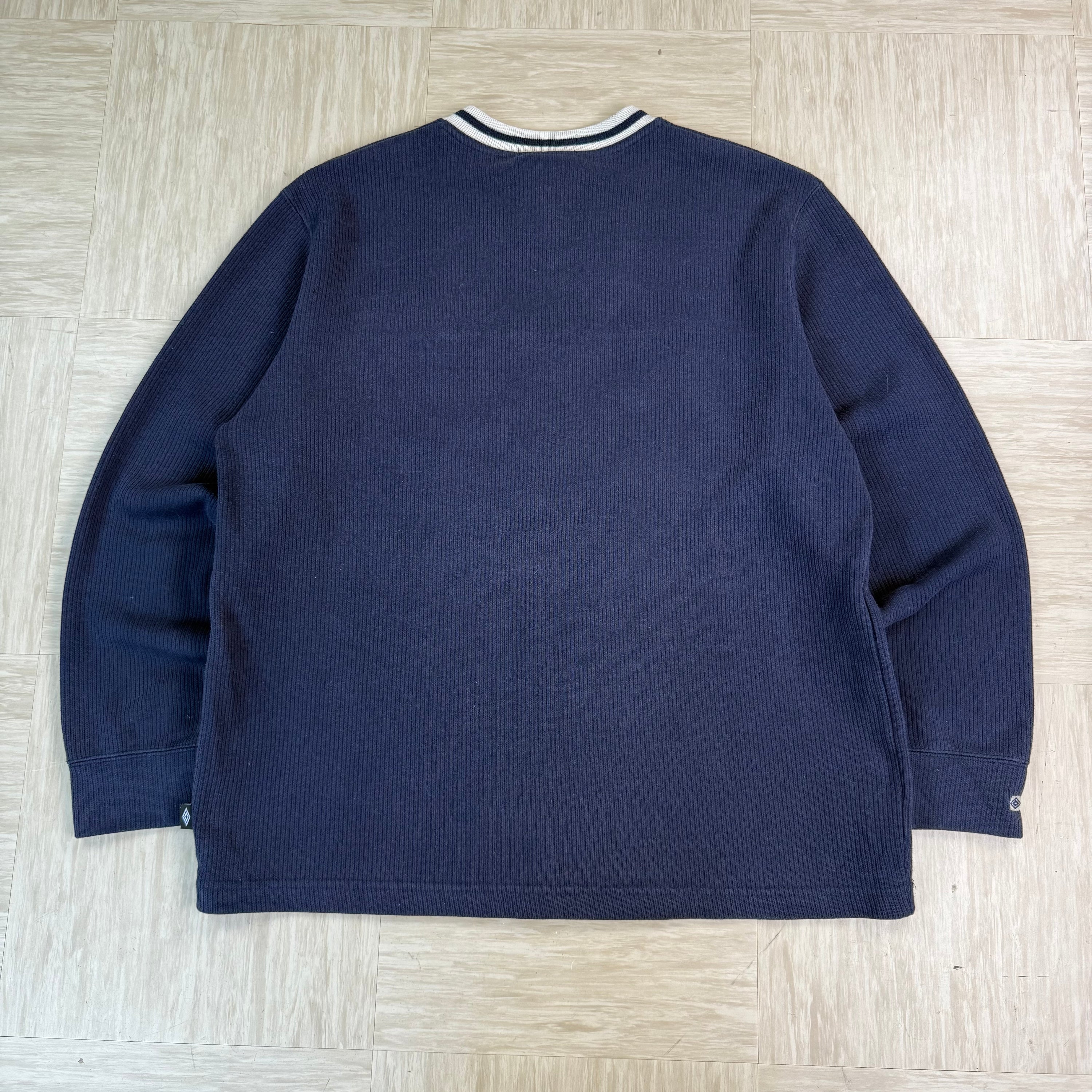 Umbro 1990's ribbed cotton knit sweatshirt (M-L)