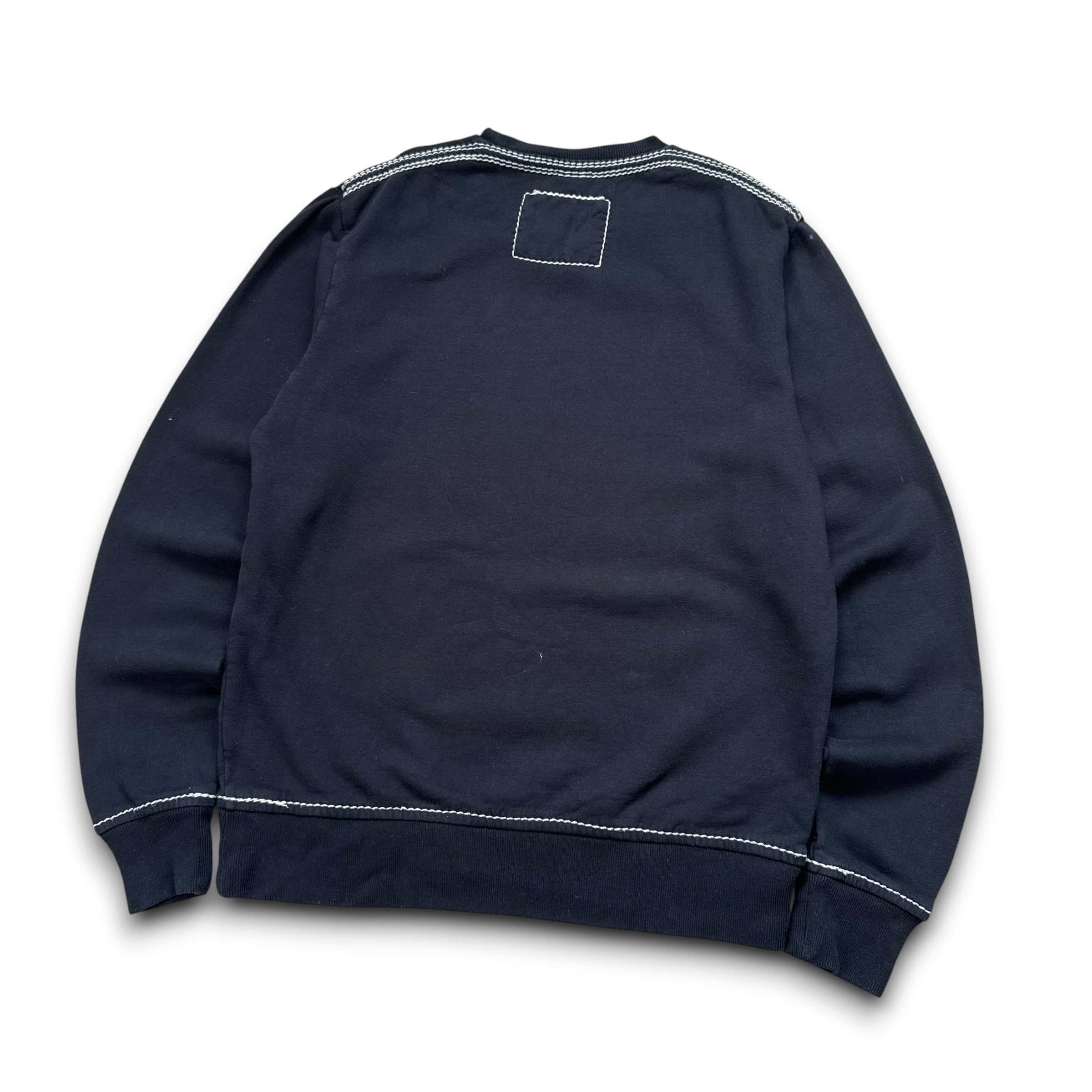 True religion 2000's contrast triple stitch pullover sweatshirt (M)