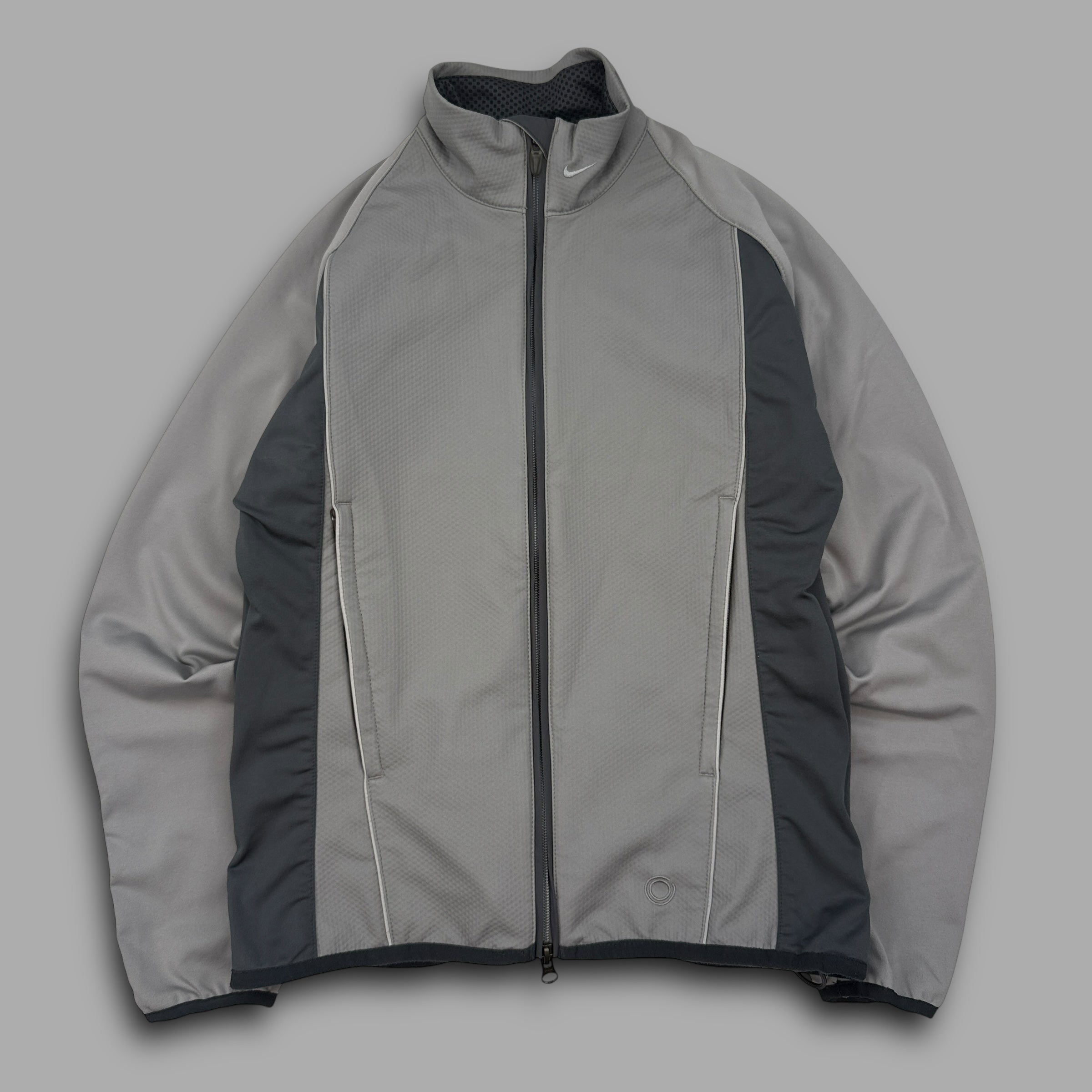 Nike sphere 2000's technical panelled zip-up softshell track jacket (XS)