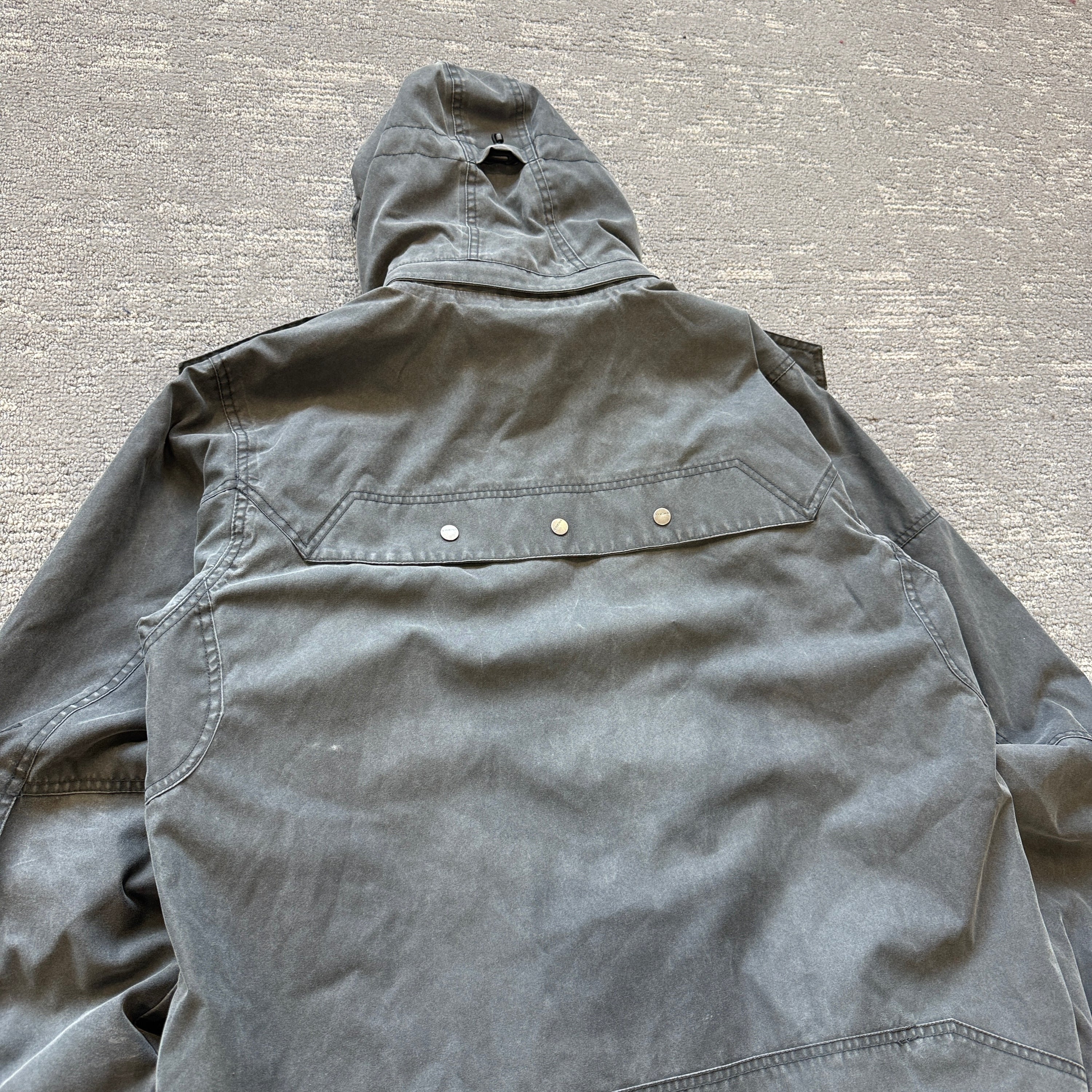 O'neill 2000's technical stone washed multi-pocket softshell ski jacket (XL)