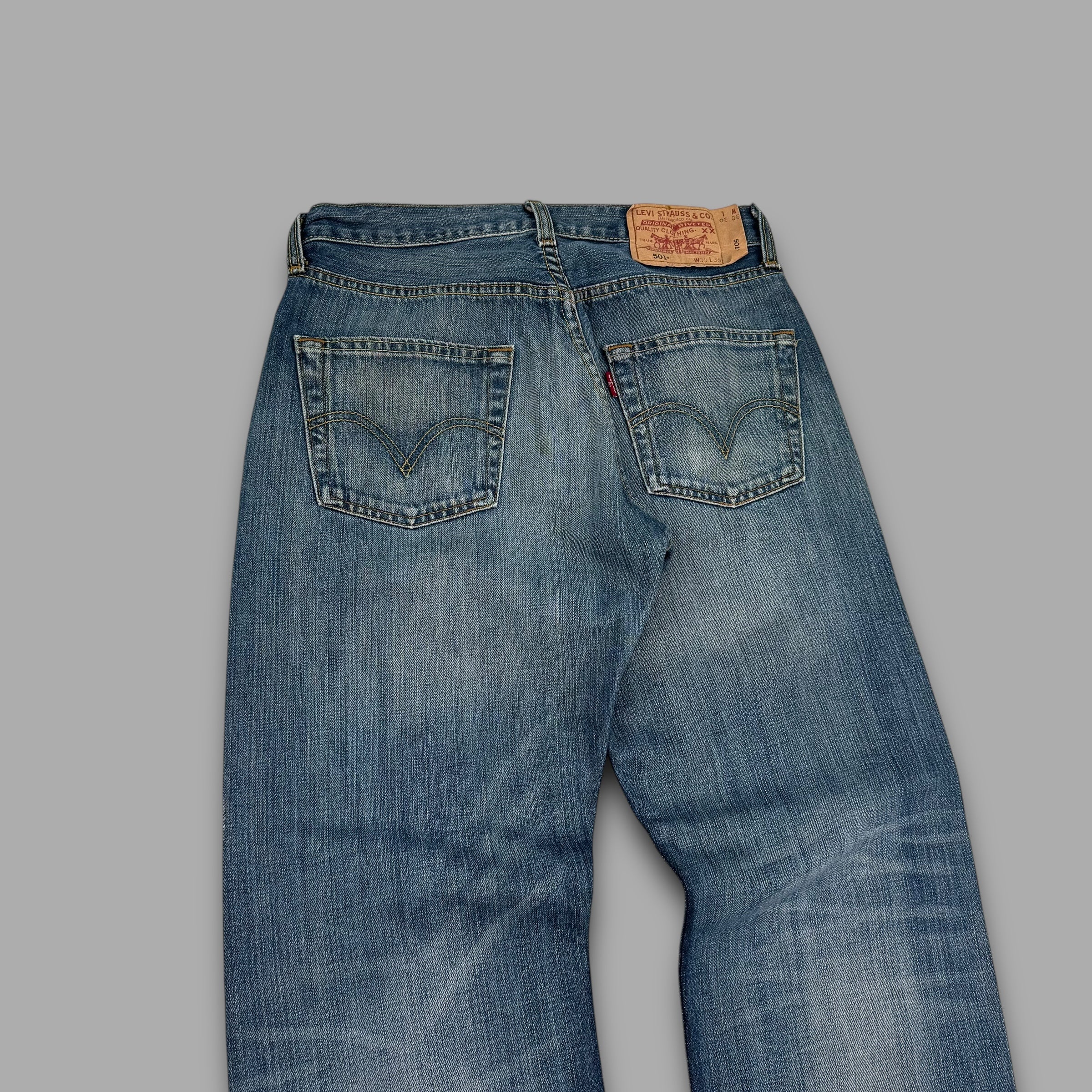 Levi 501 relaxed straight fit denim jeans (S)