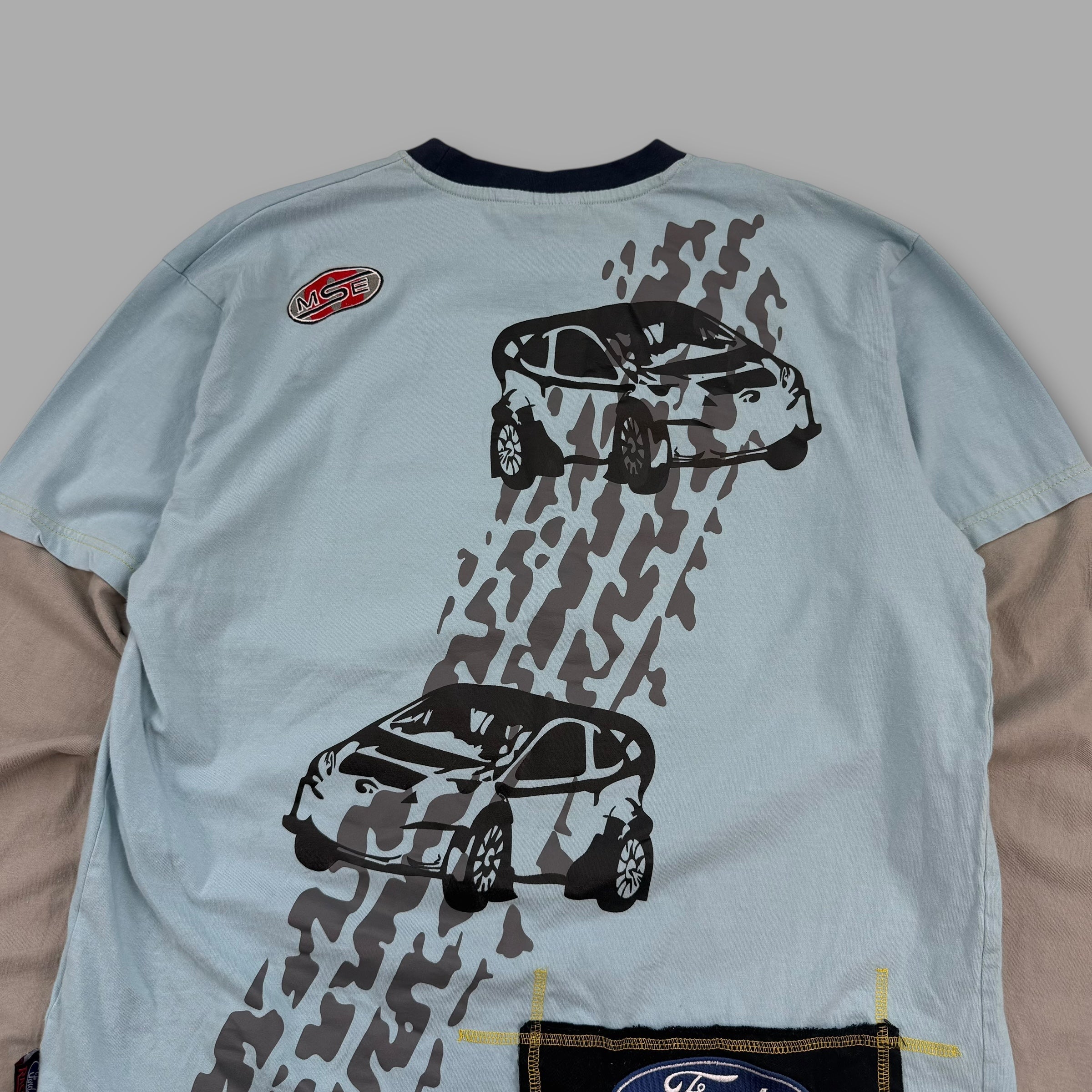 Ford racing 2000's graphic pullover two-tone long sleeve (XL)