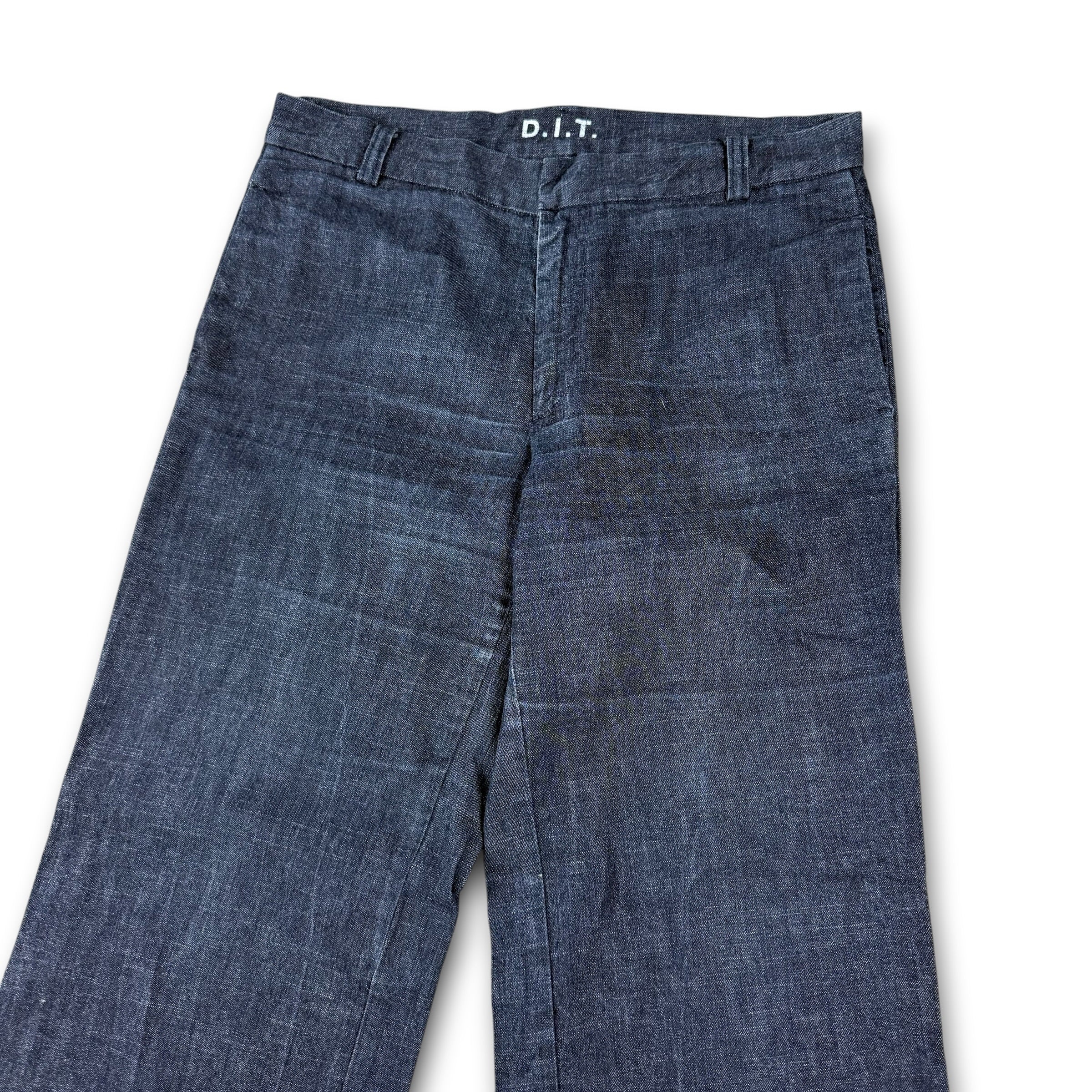 Diesel indigo tech 2000's relaxed baggy wide leg denim jeans (S-M)