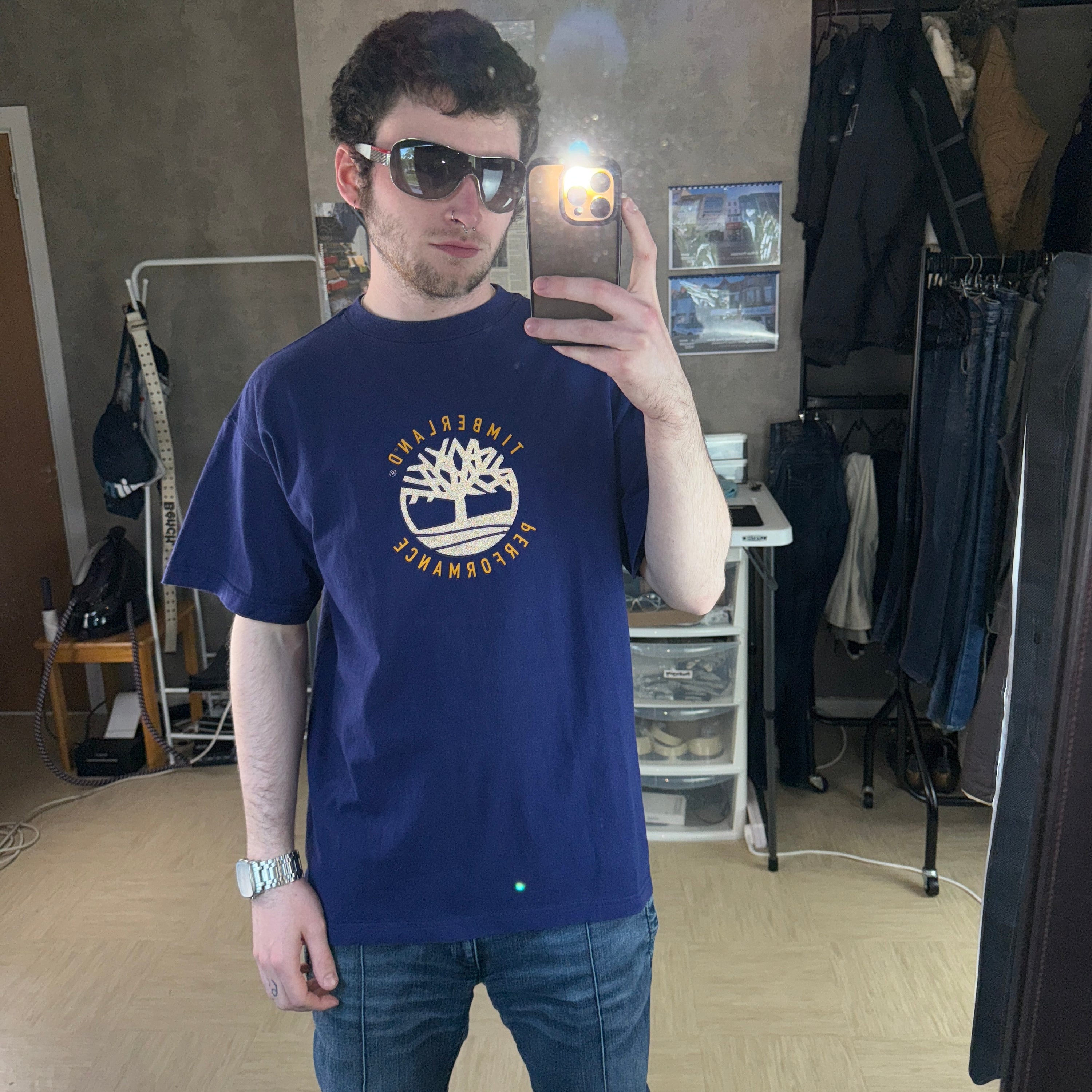 Timberland 1990's reflective graphic sellout tee (M)