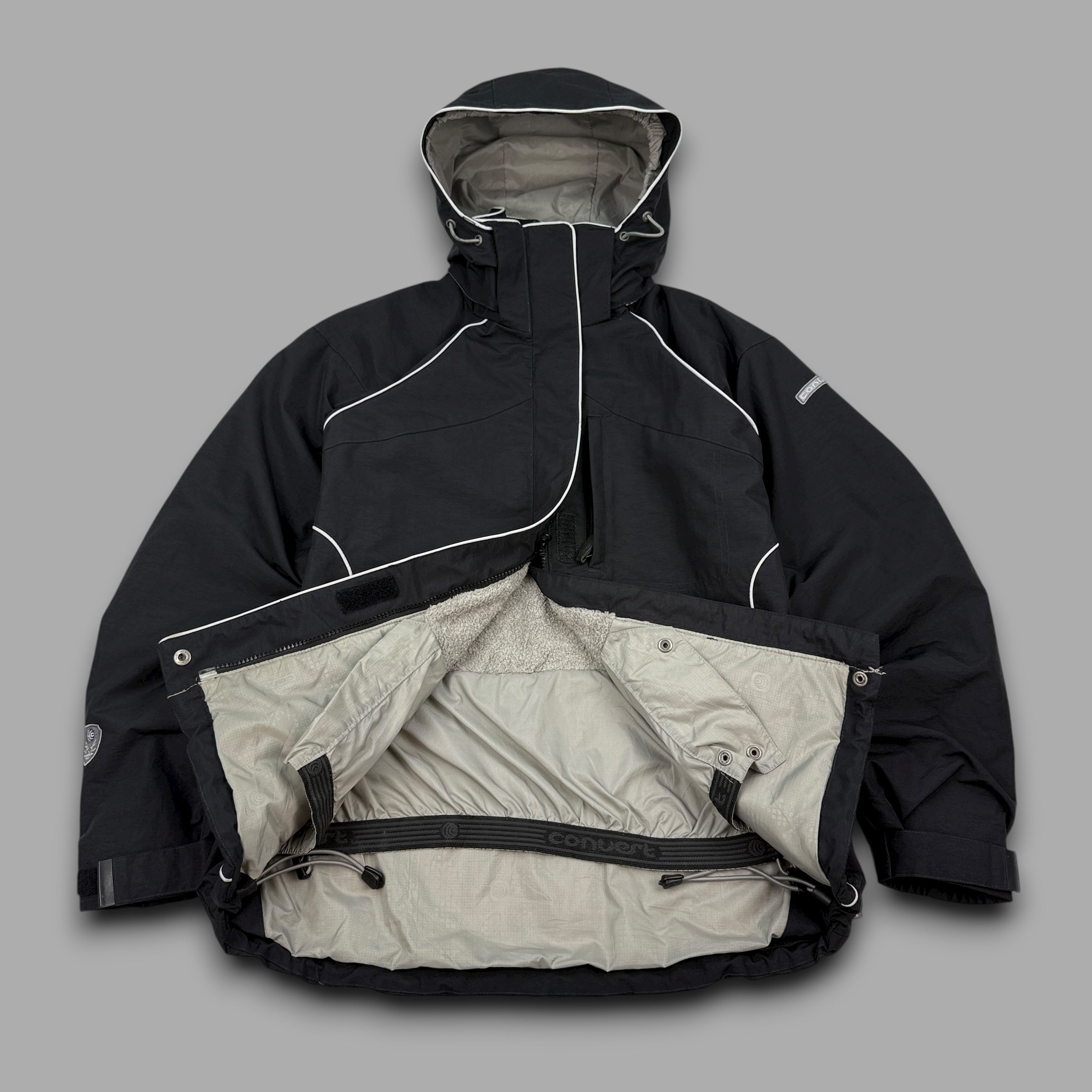 Columbia convert 2000's technical pinstripe vented softshell ski jacket (S)