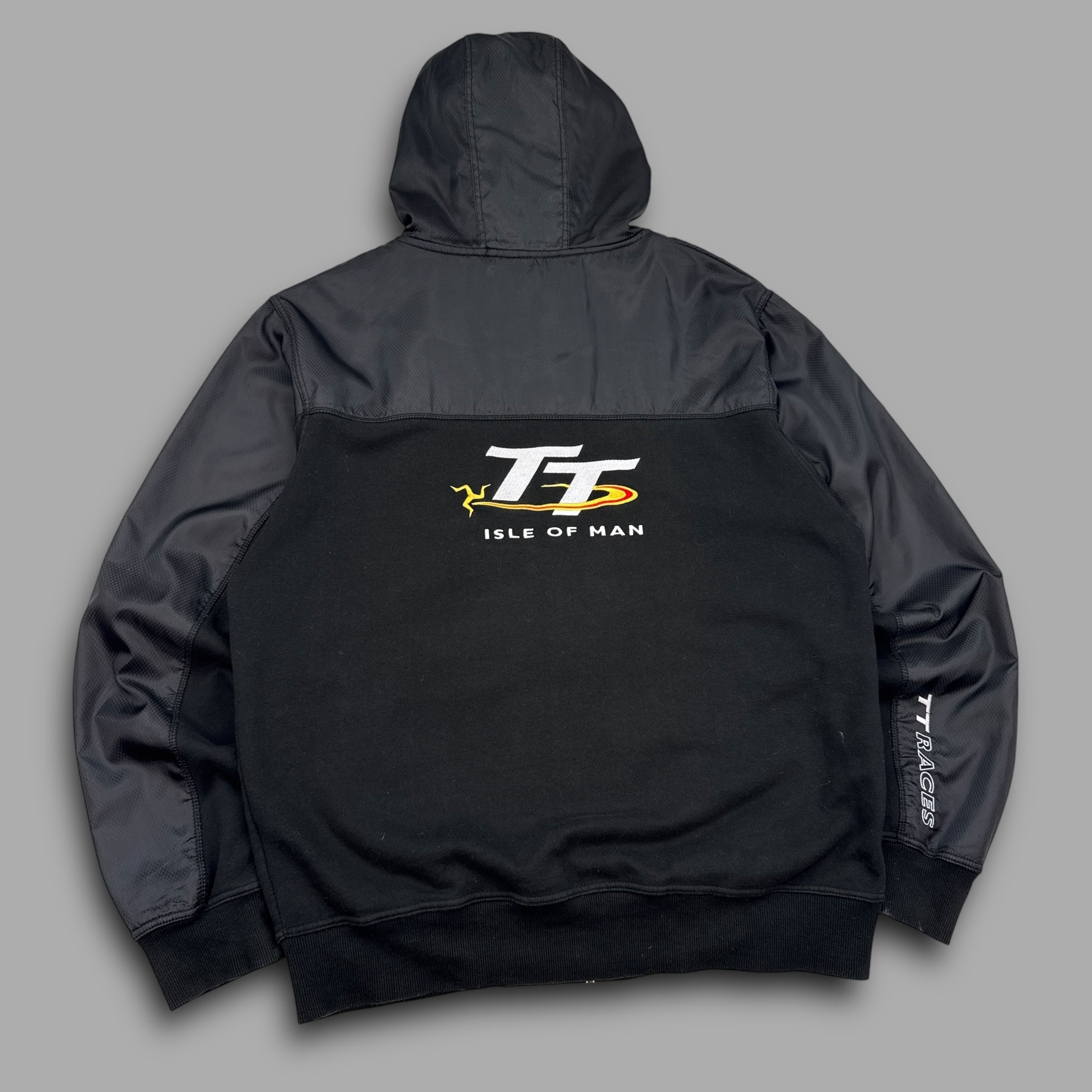 Isle of man TT 2000's full-zip hybrid hoodie (XL)