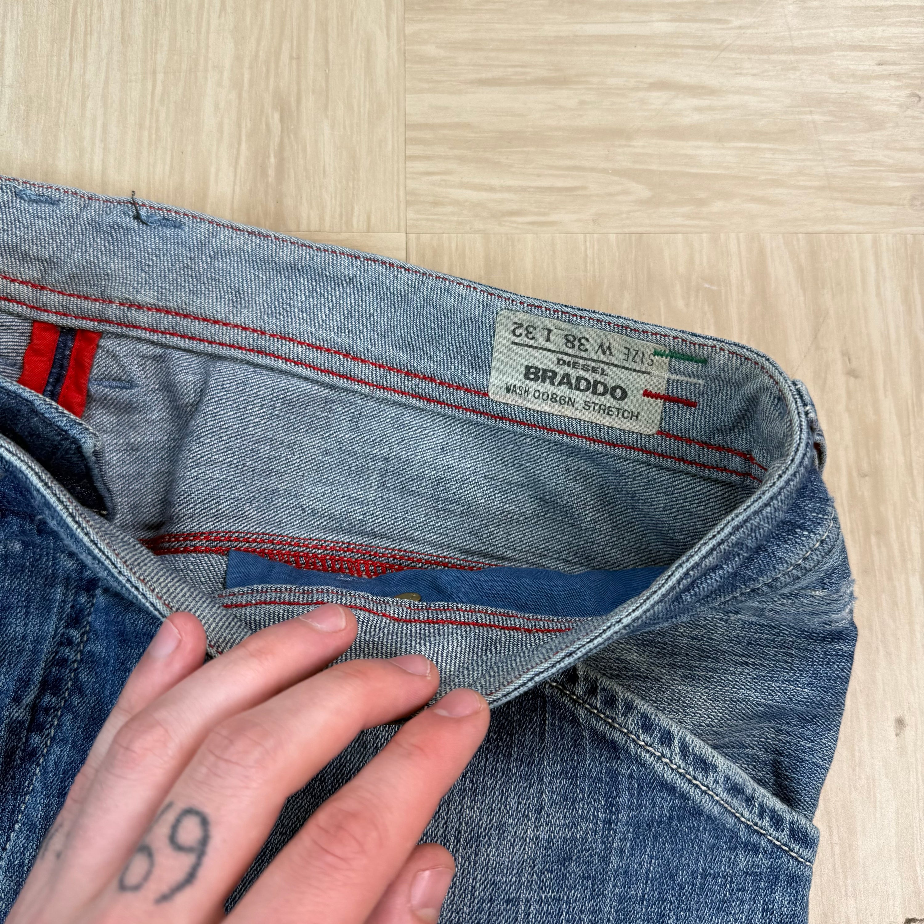 Diesel braddo 2000's loose fit denim carpenter jeans (M-L)