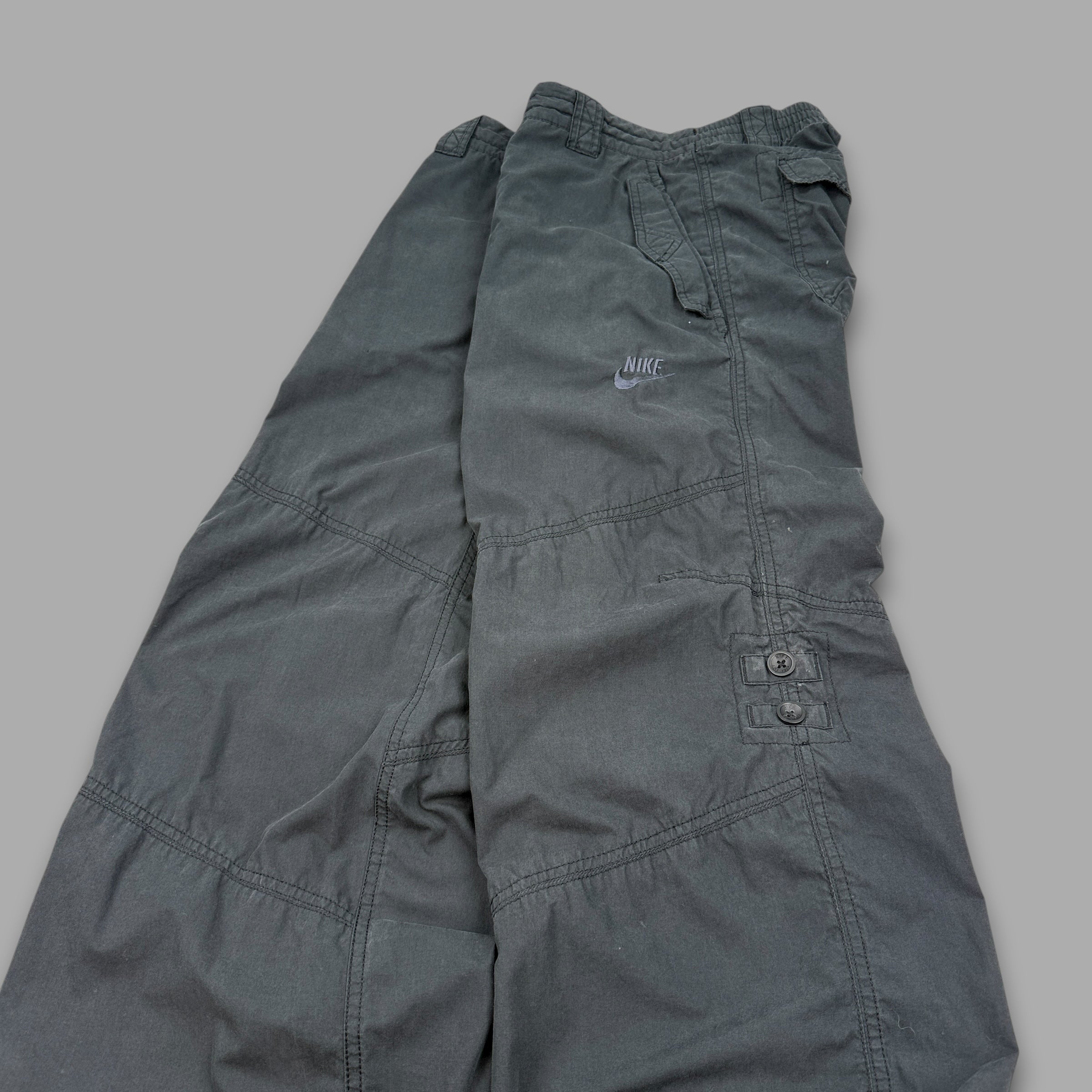 Nike 2000's technical baggy wide leg parachute bottoms (S)