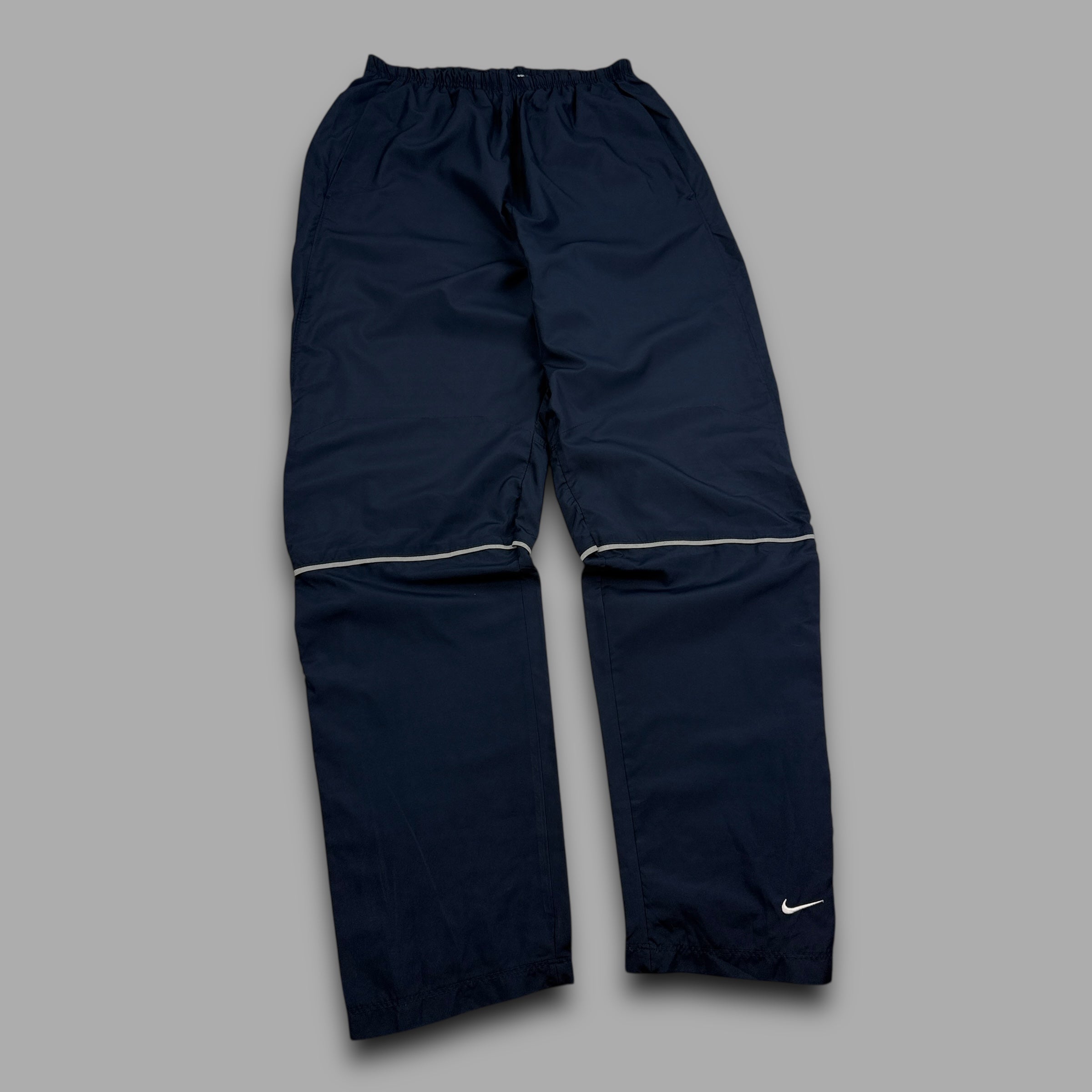 Nike 2000's baggy reflective nylon track bottoms (M)