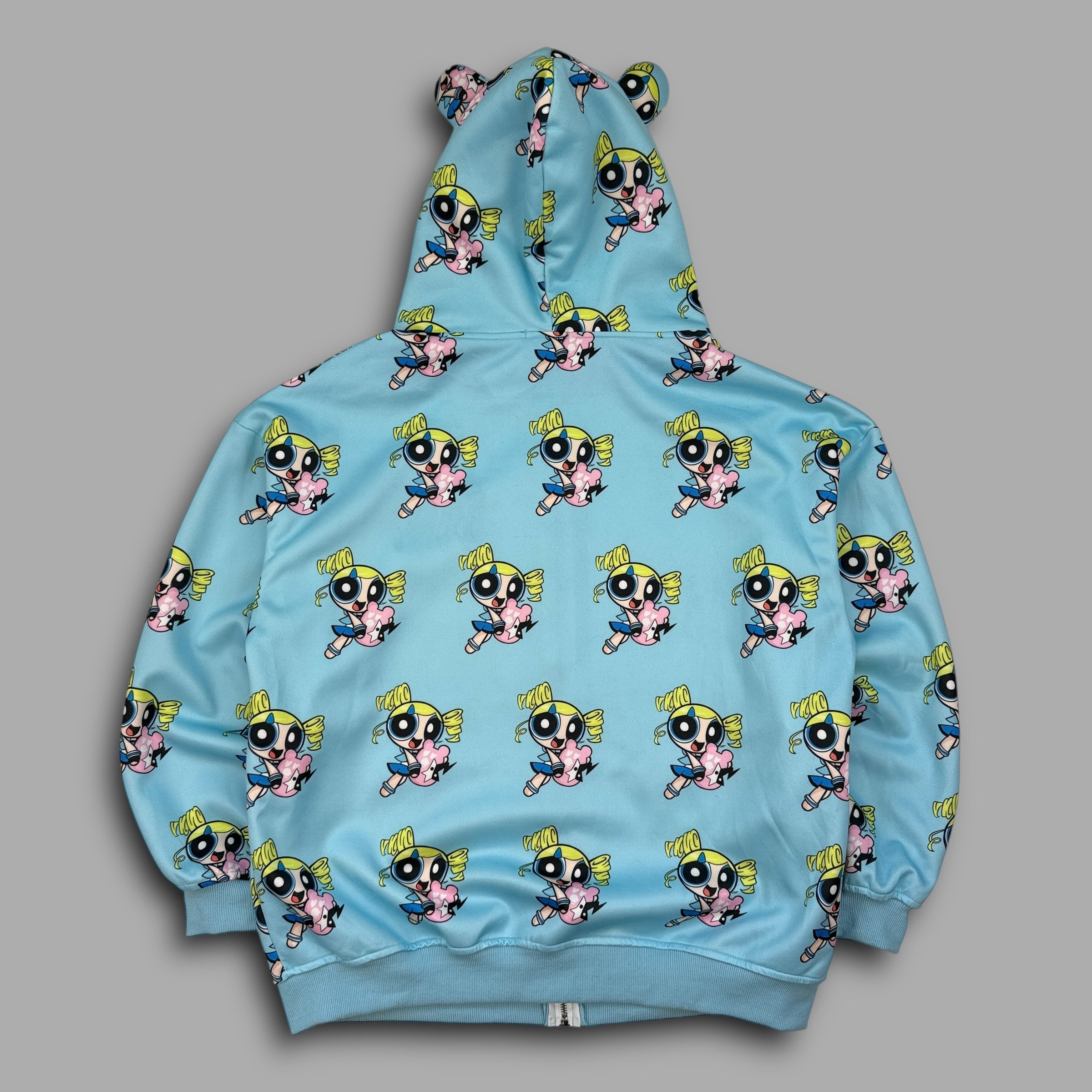 Berry's Japan full-zip monogram power puff girls hoodie (L)