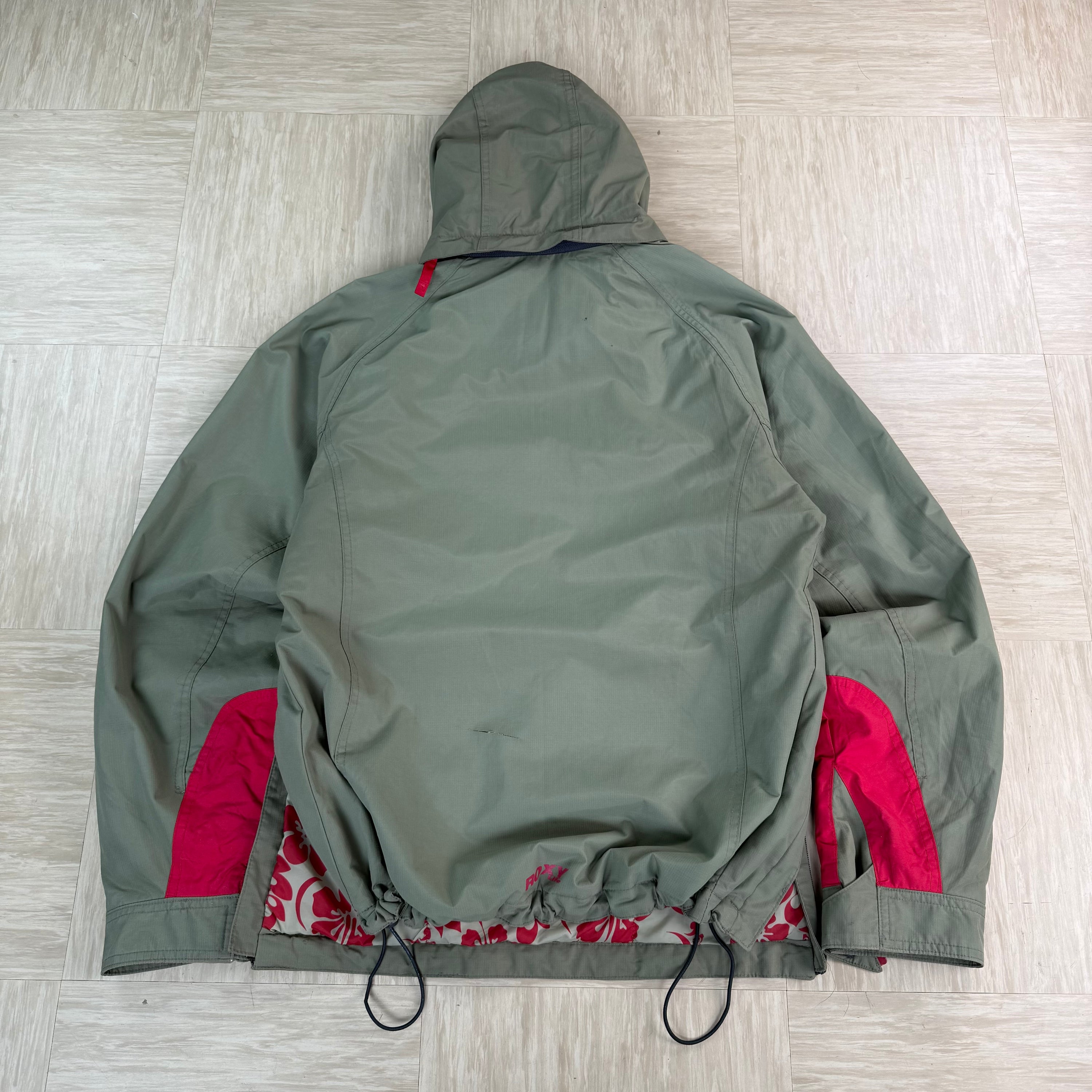 Quiksilver x Roxy 2000's technical asymmetrical zip softshell ski jacket (S)