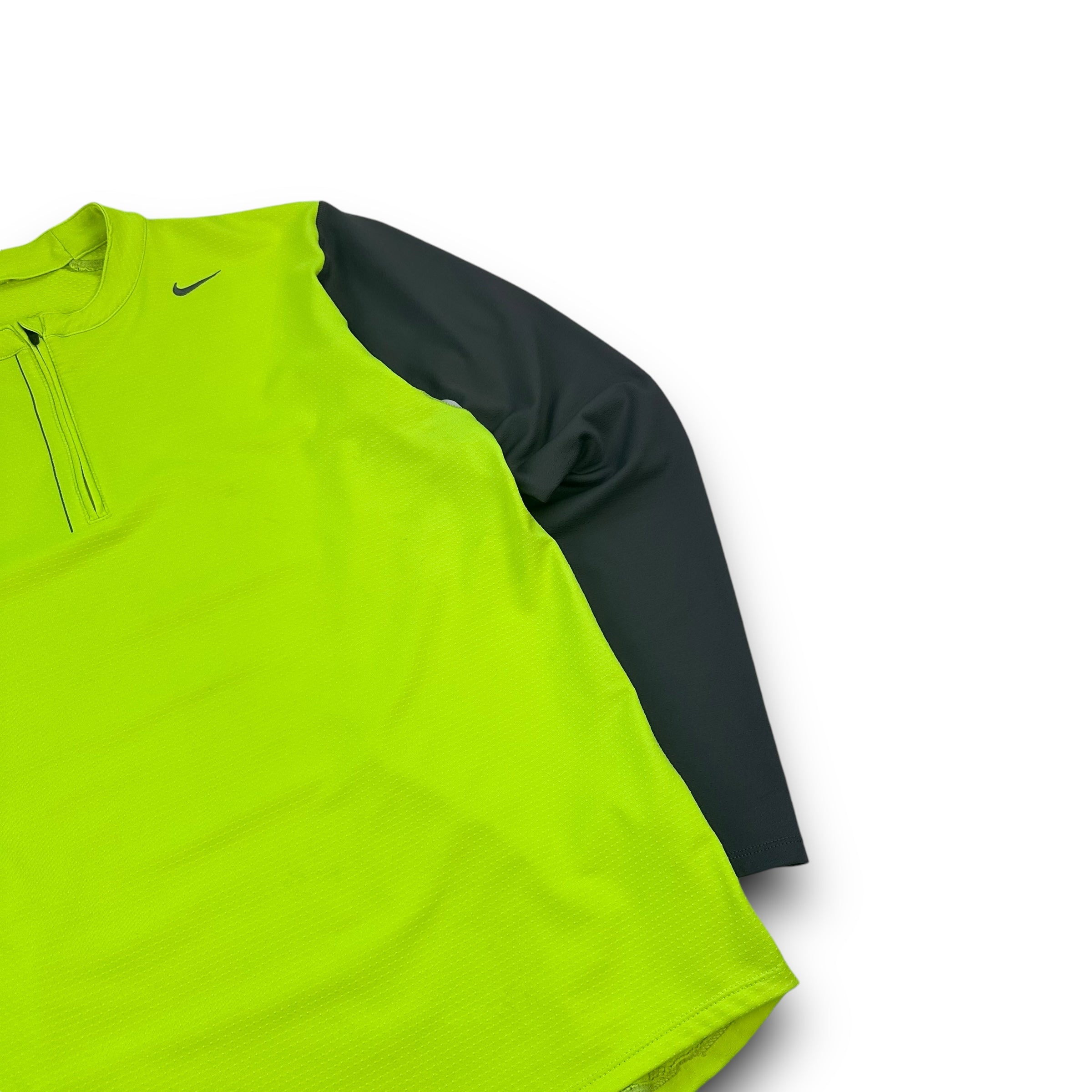 Nike sphere 2000's technical neon long sleeve polo tee (L)