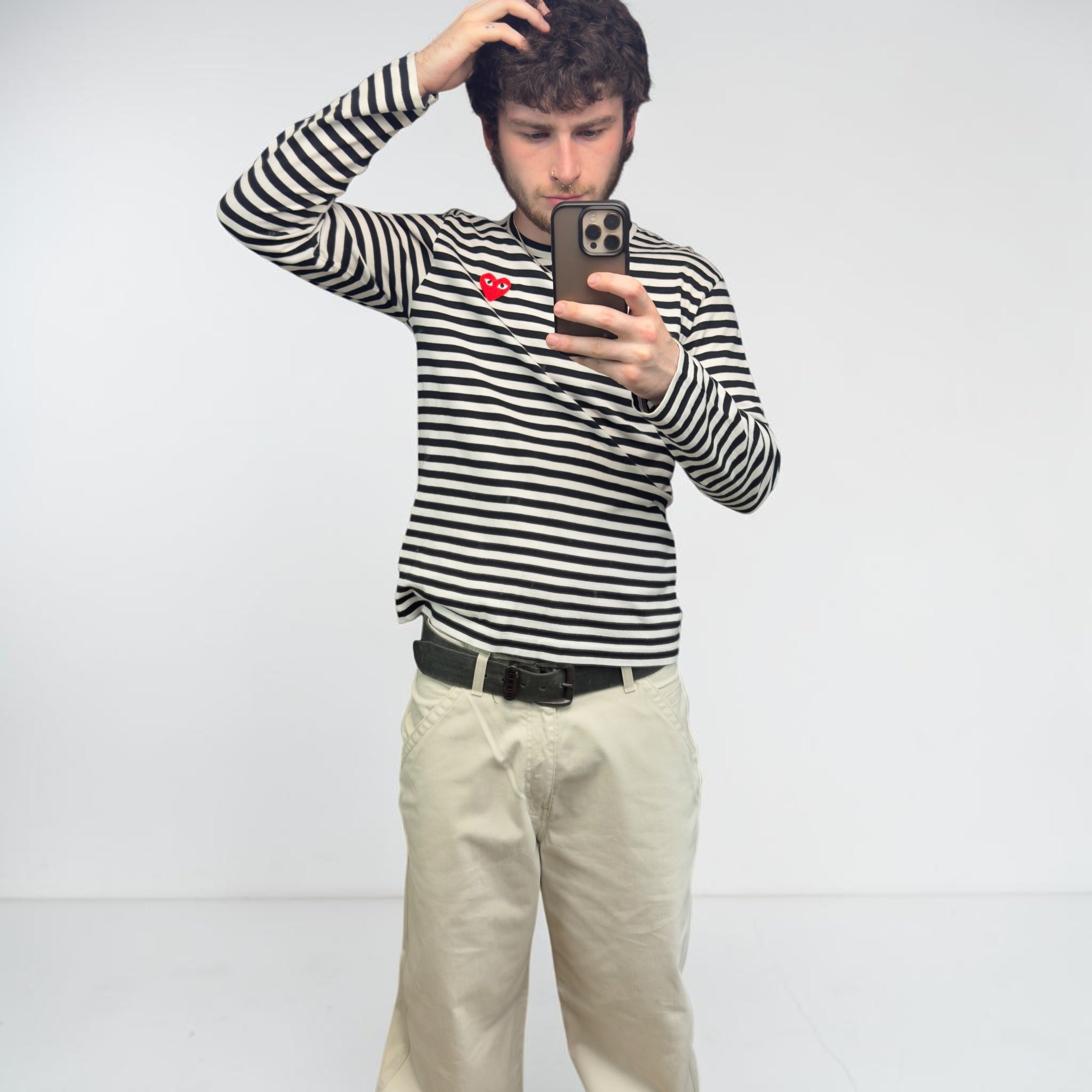 Comme des garçons 2000's horizontal stripe play long sleeve (S)