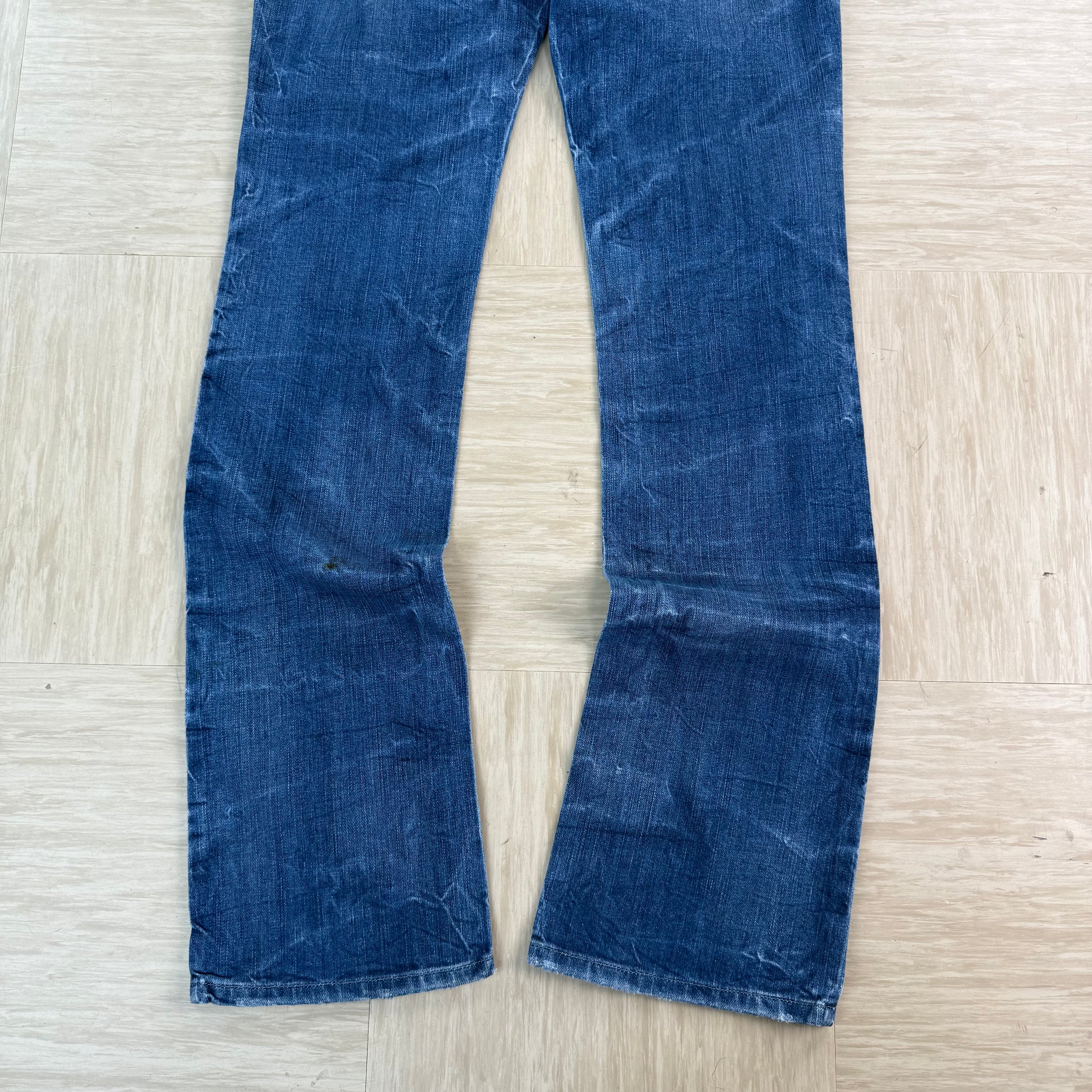 Diesel 2000's fitted washed denim ronhary bootcut jeans (S)