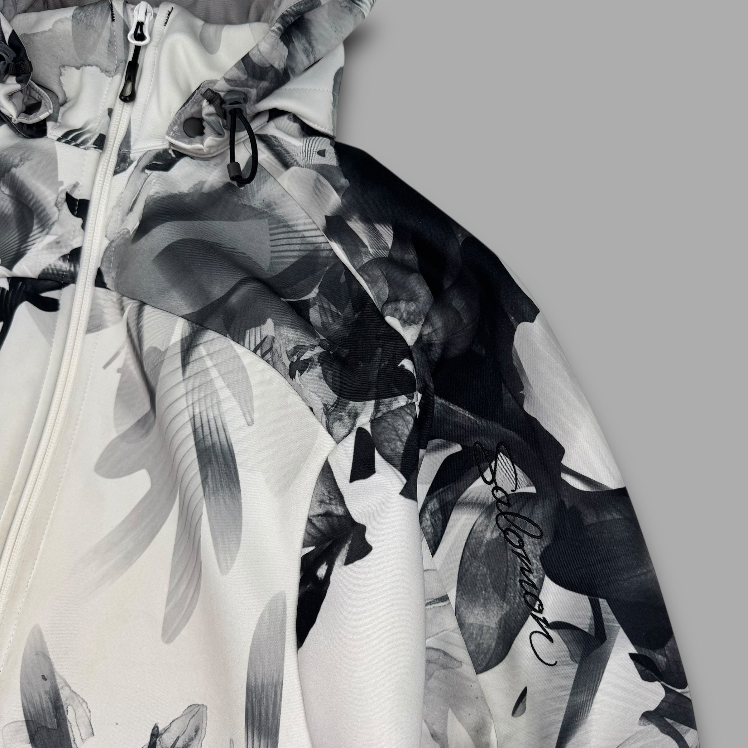 Salomon 2011 technical monogram floral softshell ski jacket (L) wms