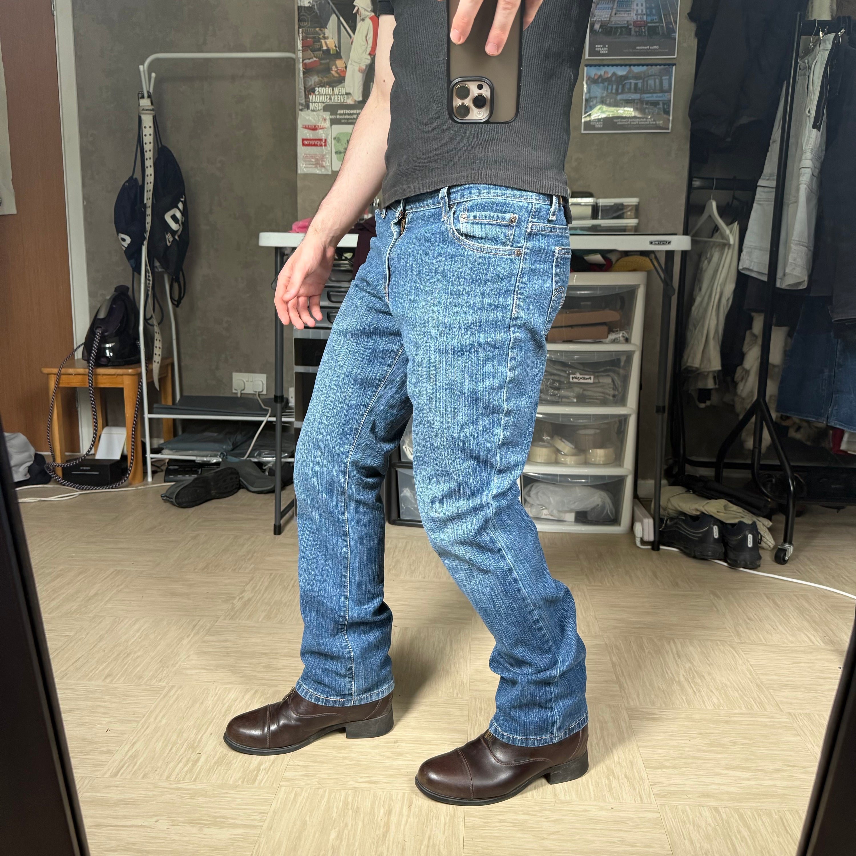 Levi's 550 2000's relaxed bootcut denim jeans (S)