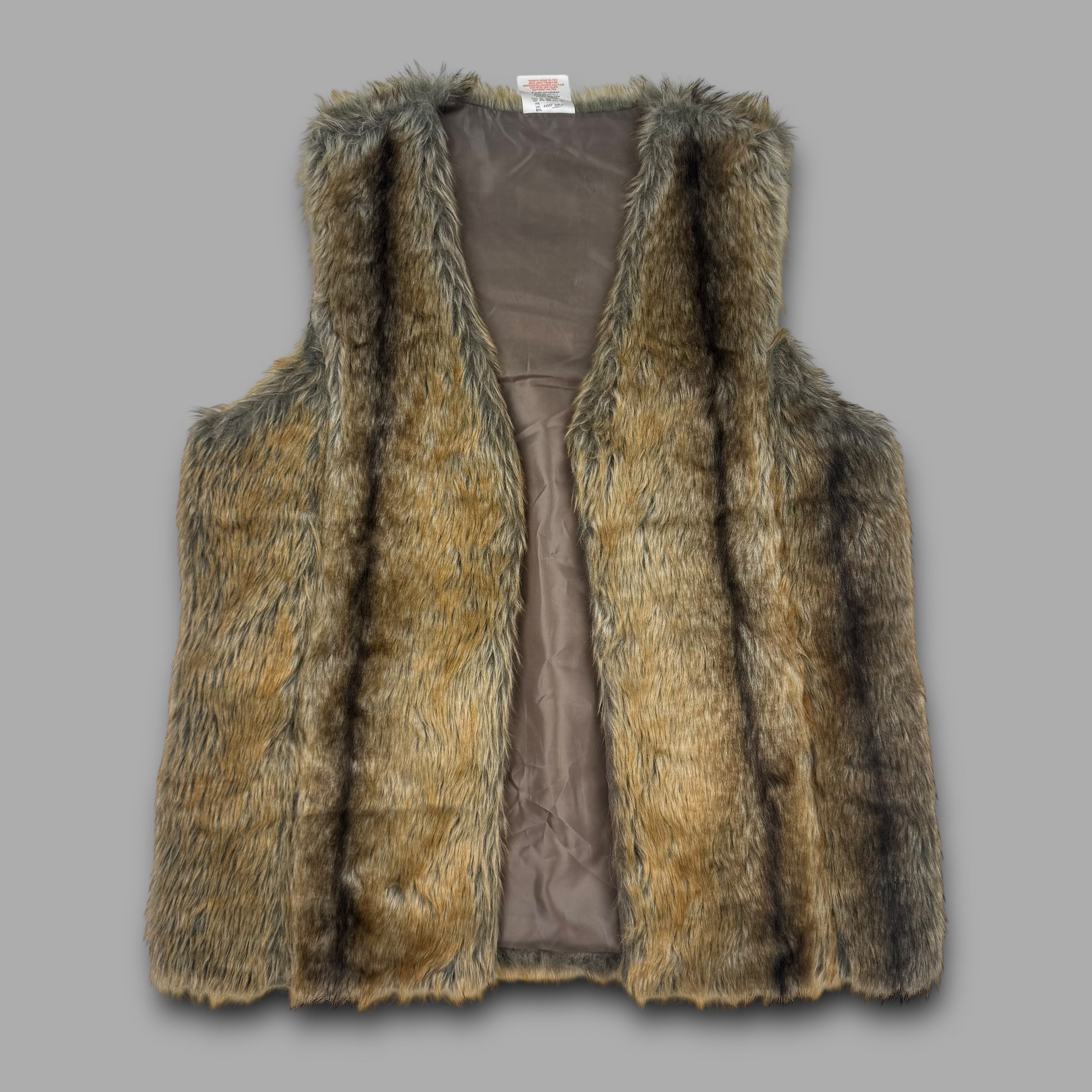 Faux fur 2000's pullover gilet (L) wms