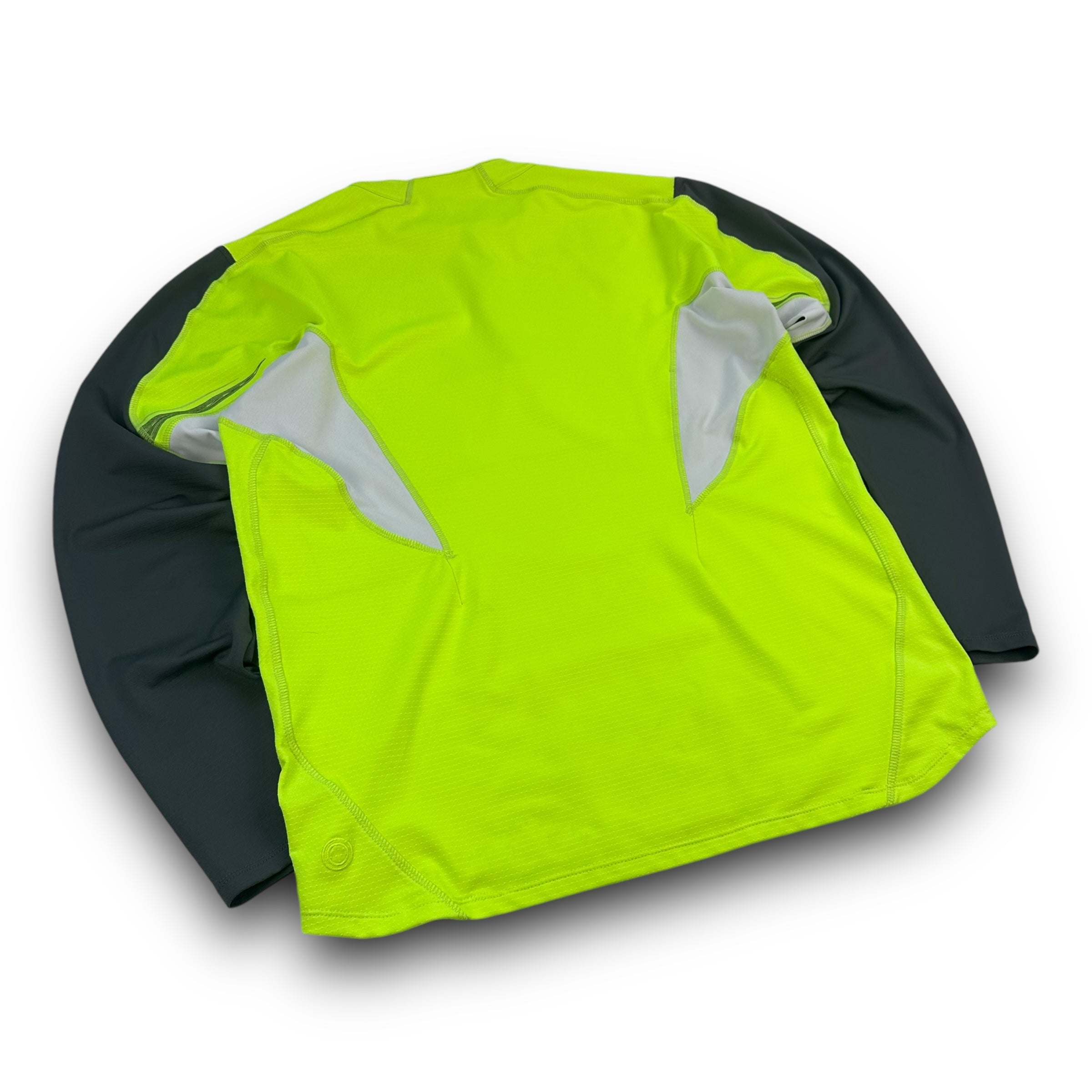 Nike sphere 2000's technical neon long sleeve polo tee (L)