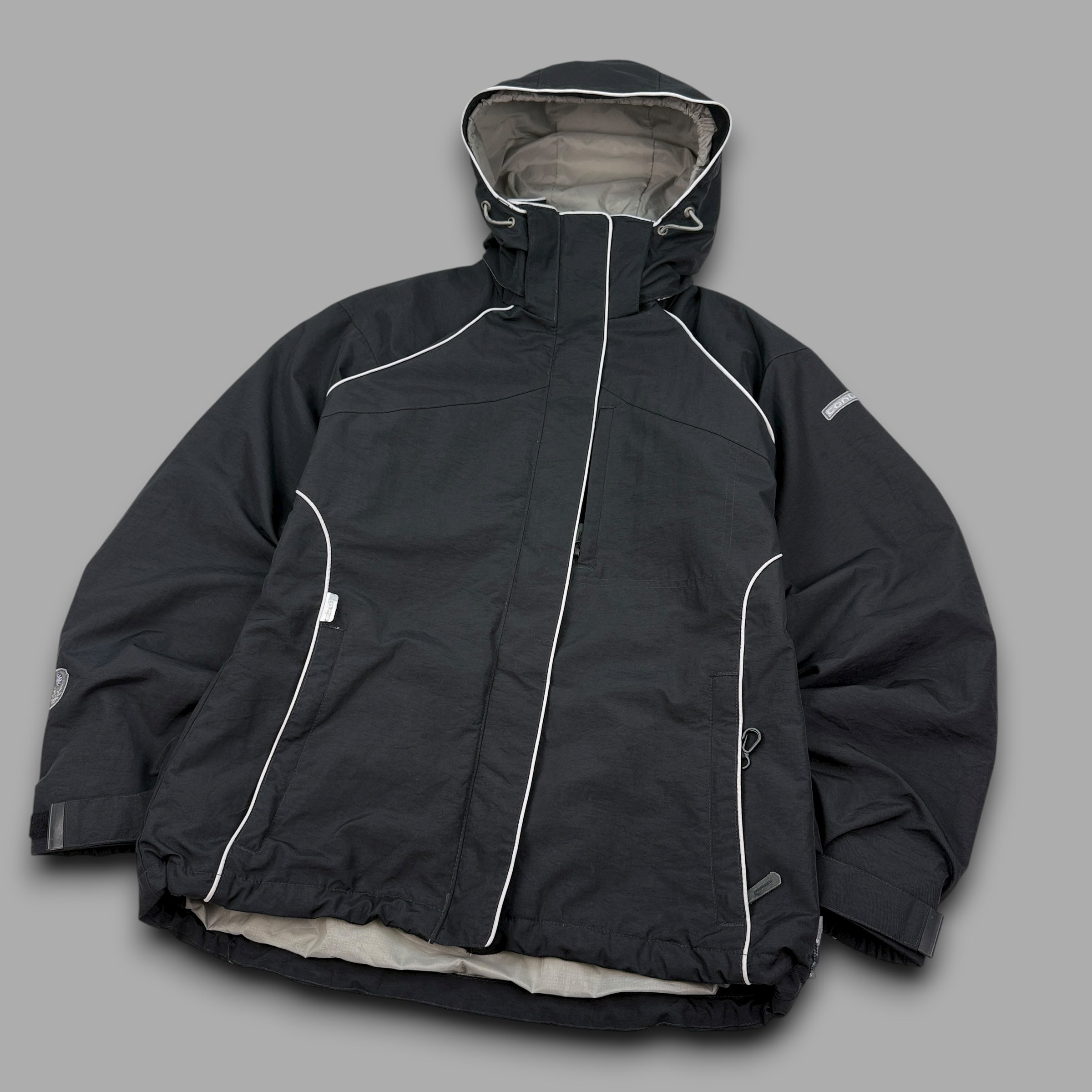 Columbia convert 2000's technical pinstripe vented softshell ski jacket (S)