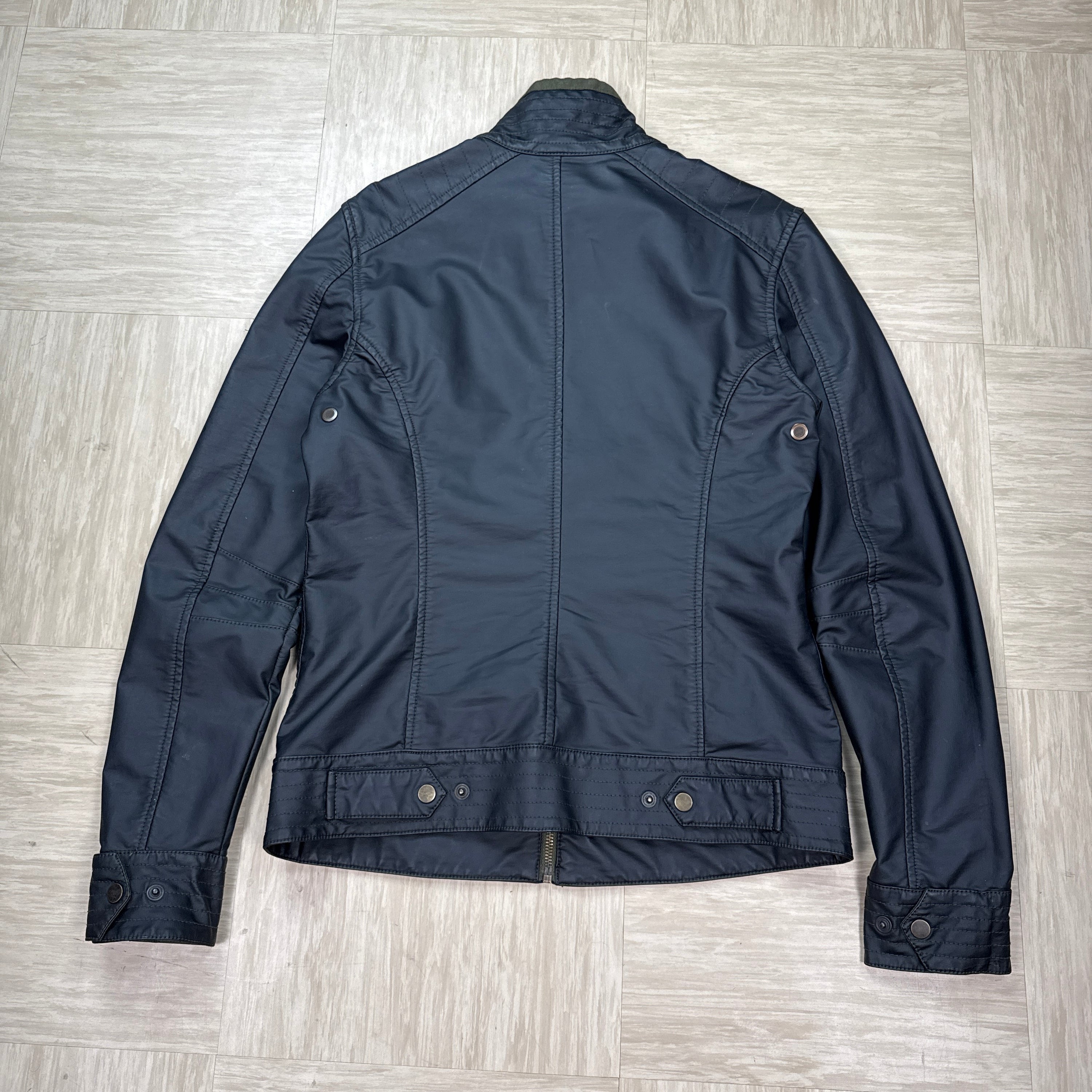 Belstaff 1990's technical leather pre v racer biker jacket (S)