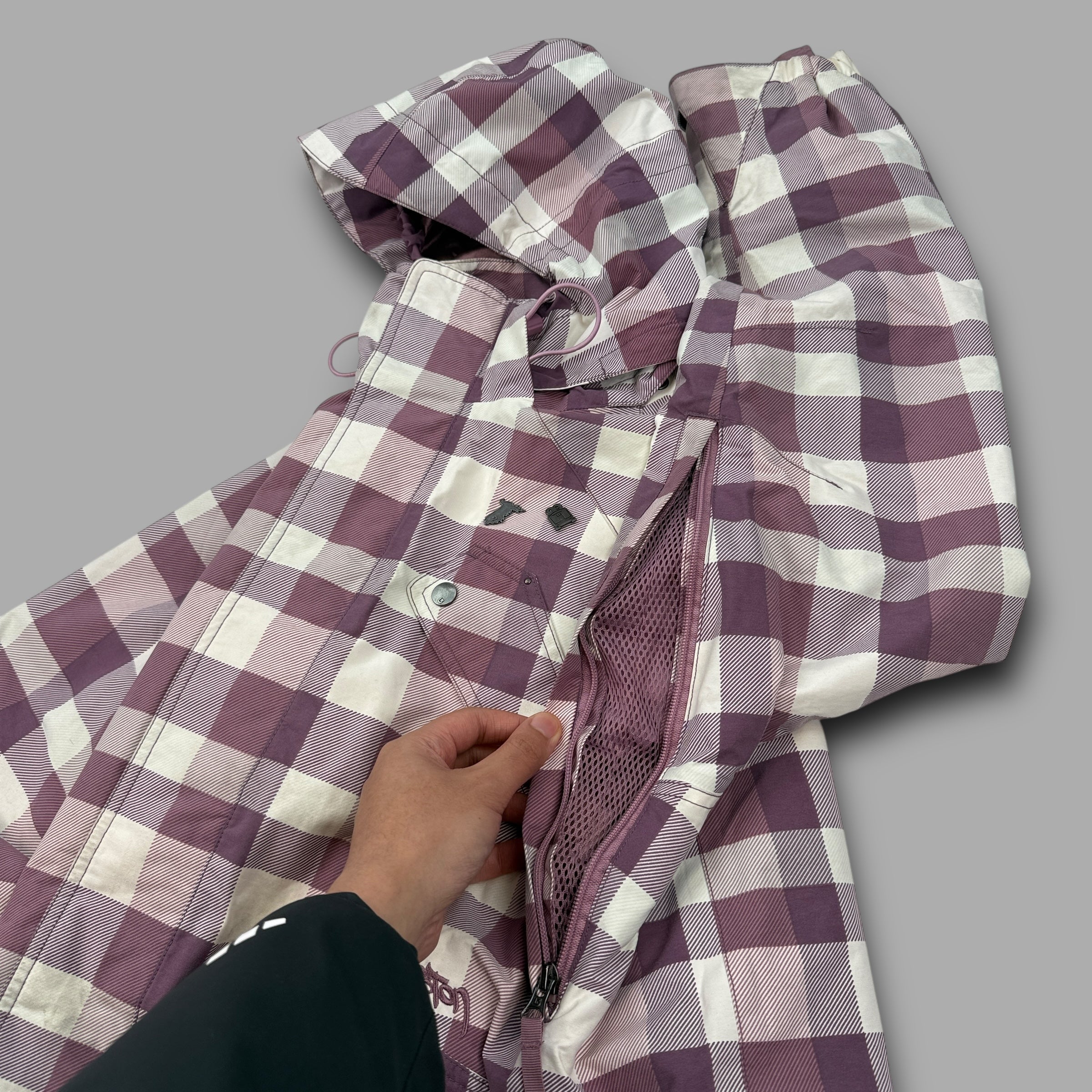 Burton 2000's technical plaid fleece lined ski jacket (M) wms