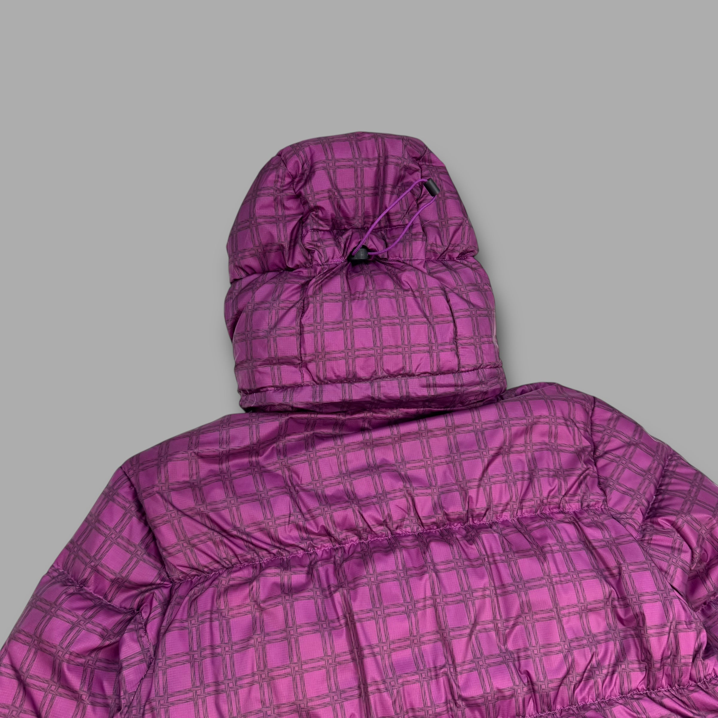 Nike 2000's technical plaid downfilled puffer jacket (M)