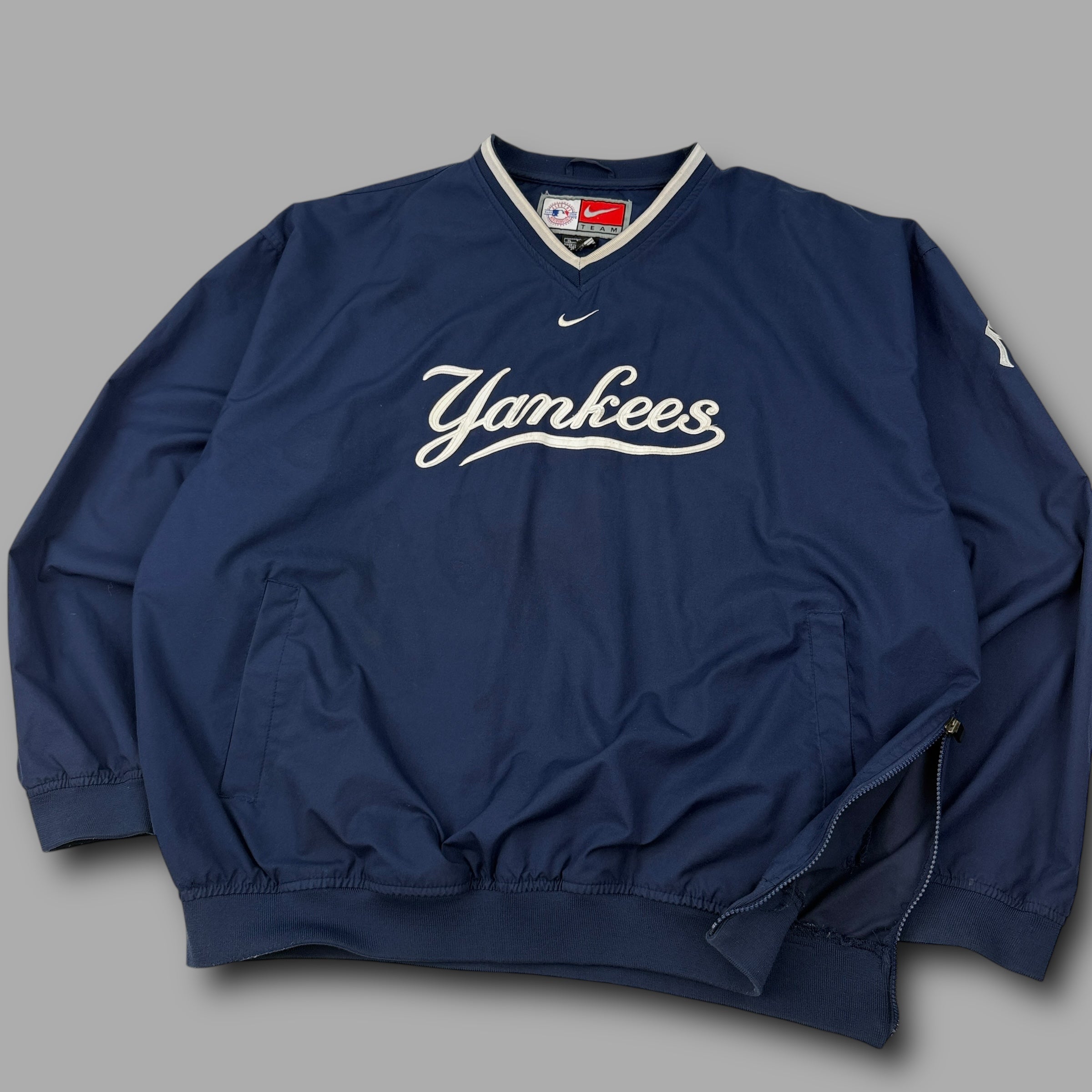 Nike new york yankees 2000's centre swoosh pullover track jacket (XL)